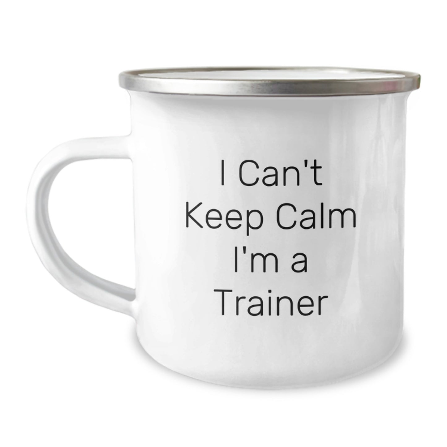 Trainer Gifts from Men, Unique I Can't Keep Calm I'm A Trainer Camping Mug, Funny Graduation Gifts - Image 1