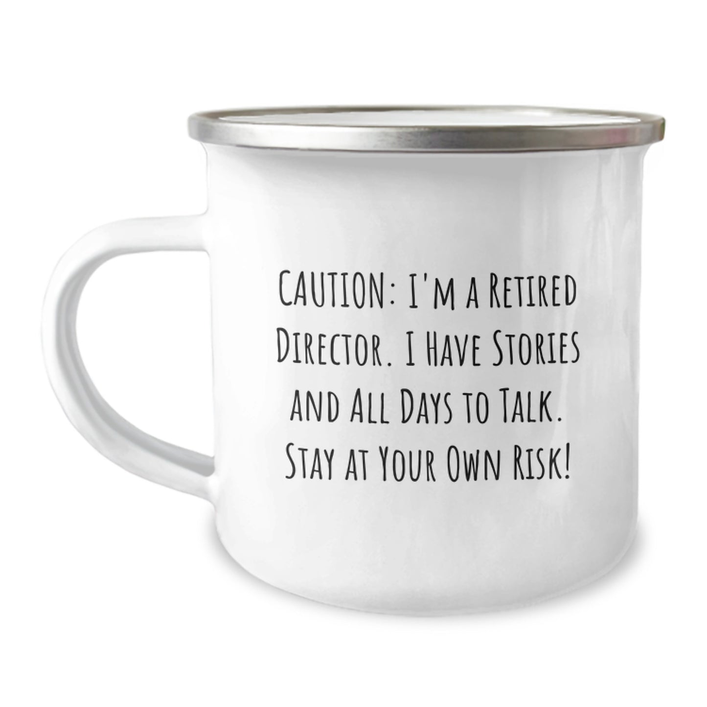 Funny Director Camping Mug, Director Gifts, Birthday Unique Gifts from Friends, Gifts for Director, Stay At Your Own Risk! - Image 1