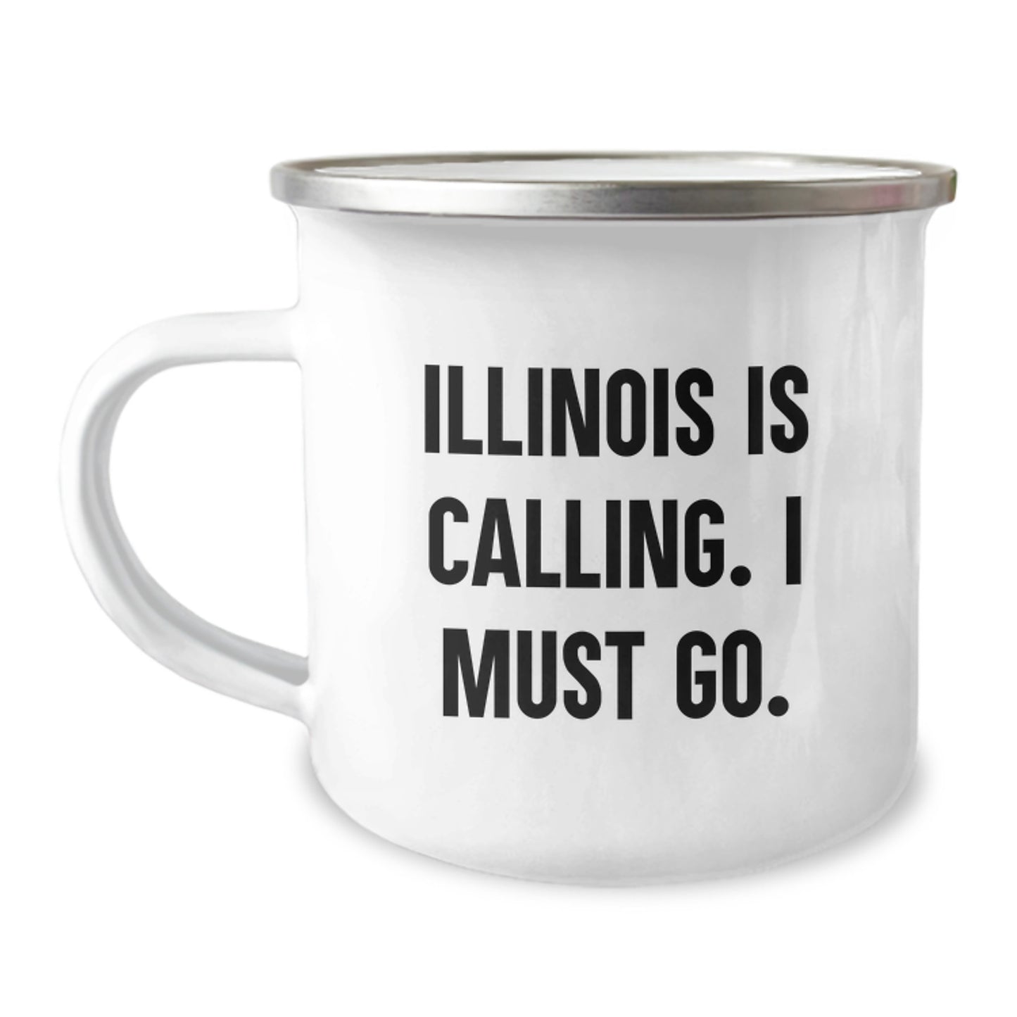 Illinois Calling Camping Mug, Funny Quote Birthday Unique Gifts for Men from Friends, Unique Illinois Gifts for Illinois Lovers - Image 1