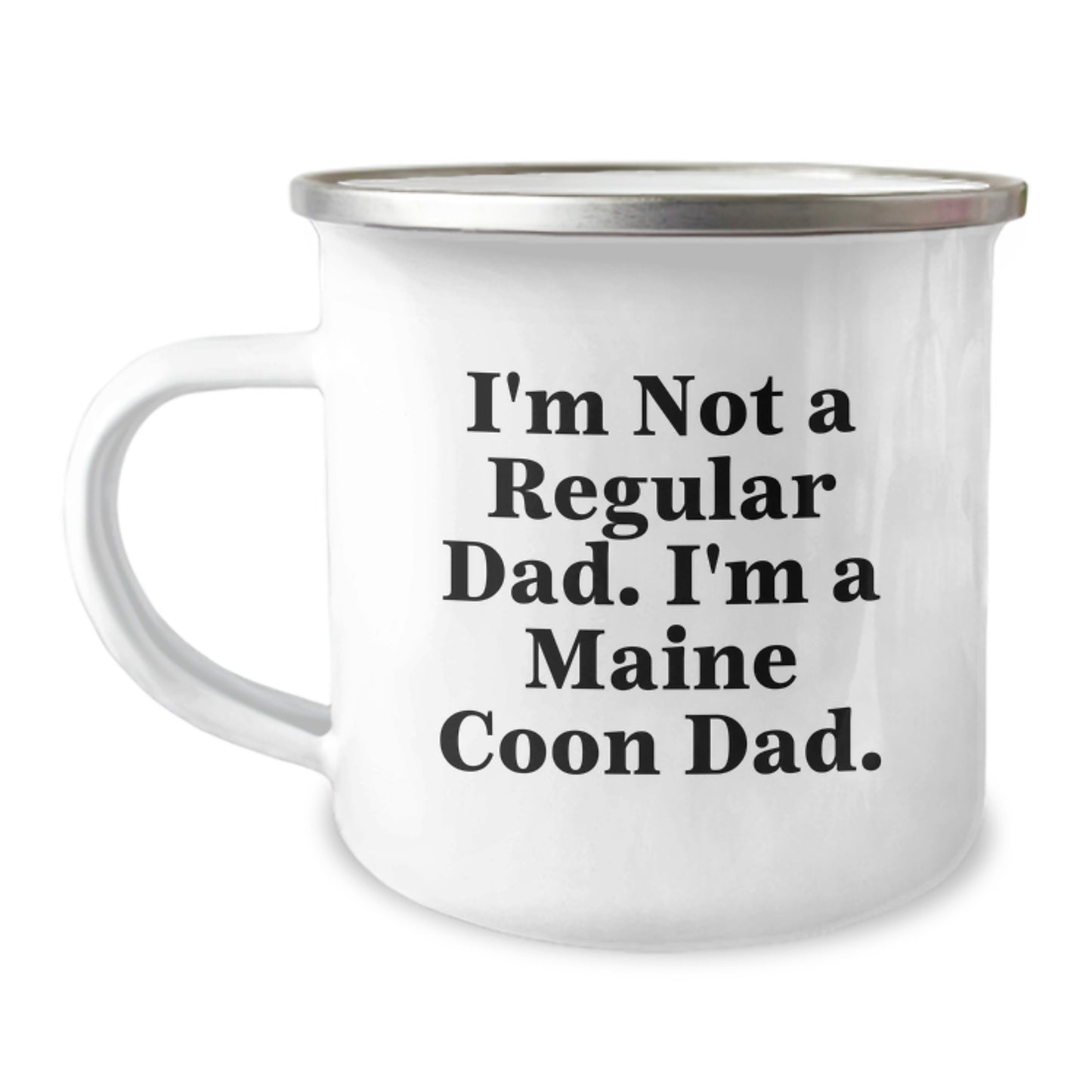 Maine Coon Cat Dad Camping Mug, Funny Gift from Dad to Maine Coon Cat Lover, Gifts for Cat Enthusiasts on Birthday - Image 1