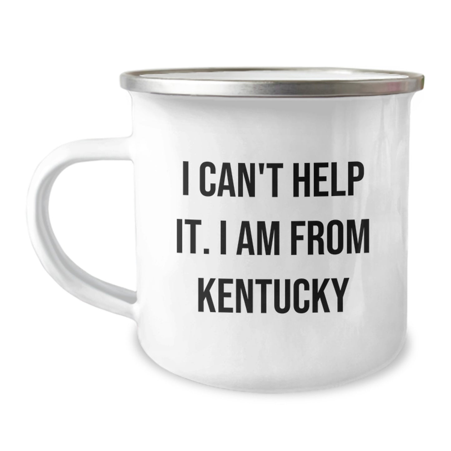 Kentucky Proud Camping Mugs, Funny Quote Gifts from Family, Friends, or Coworkers for Birthday, Unique Men, Women, or Kentucky Lovers, 12 oz Stainless Steel Mug - Image 1