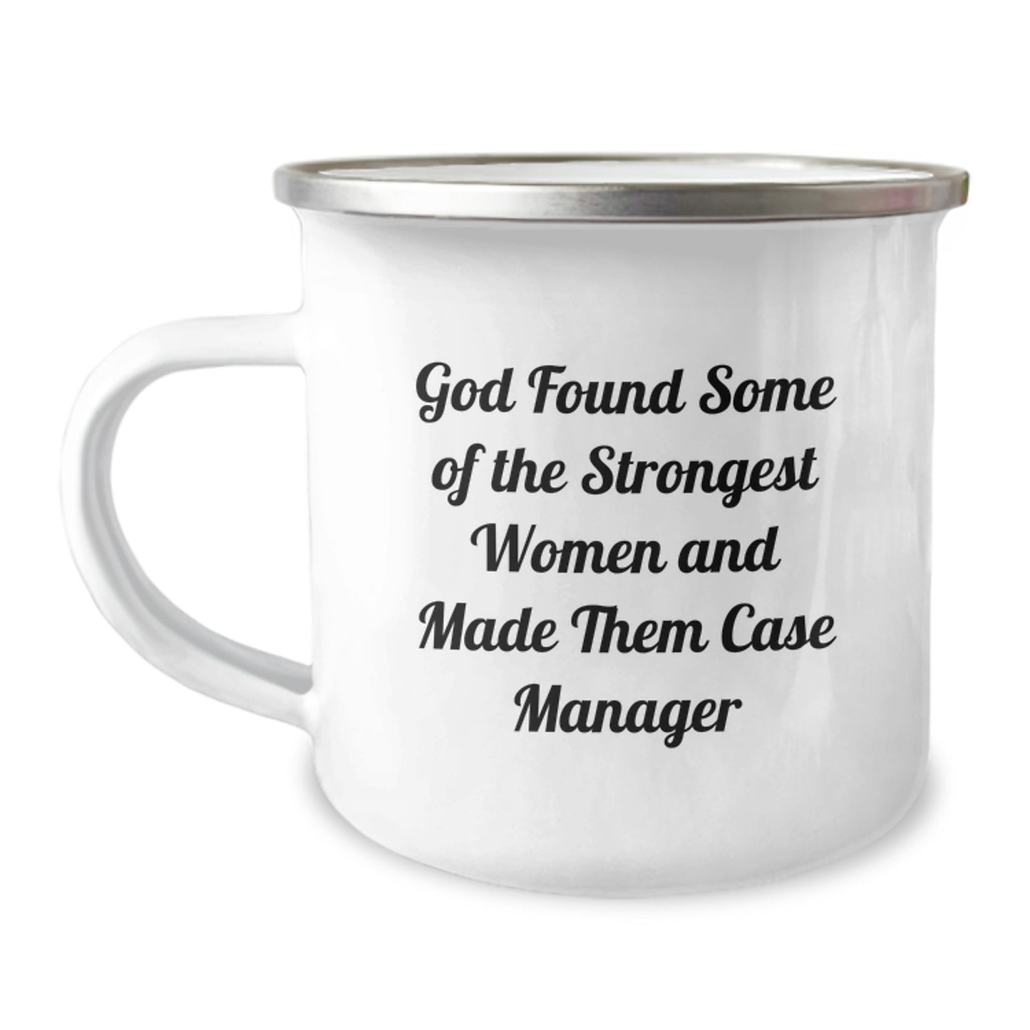 Funny Case Manager Gifts from Men to Women, Inspirational Quote, 12 oz Camping Mug, Graduation Unique Gifts - Image 1