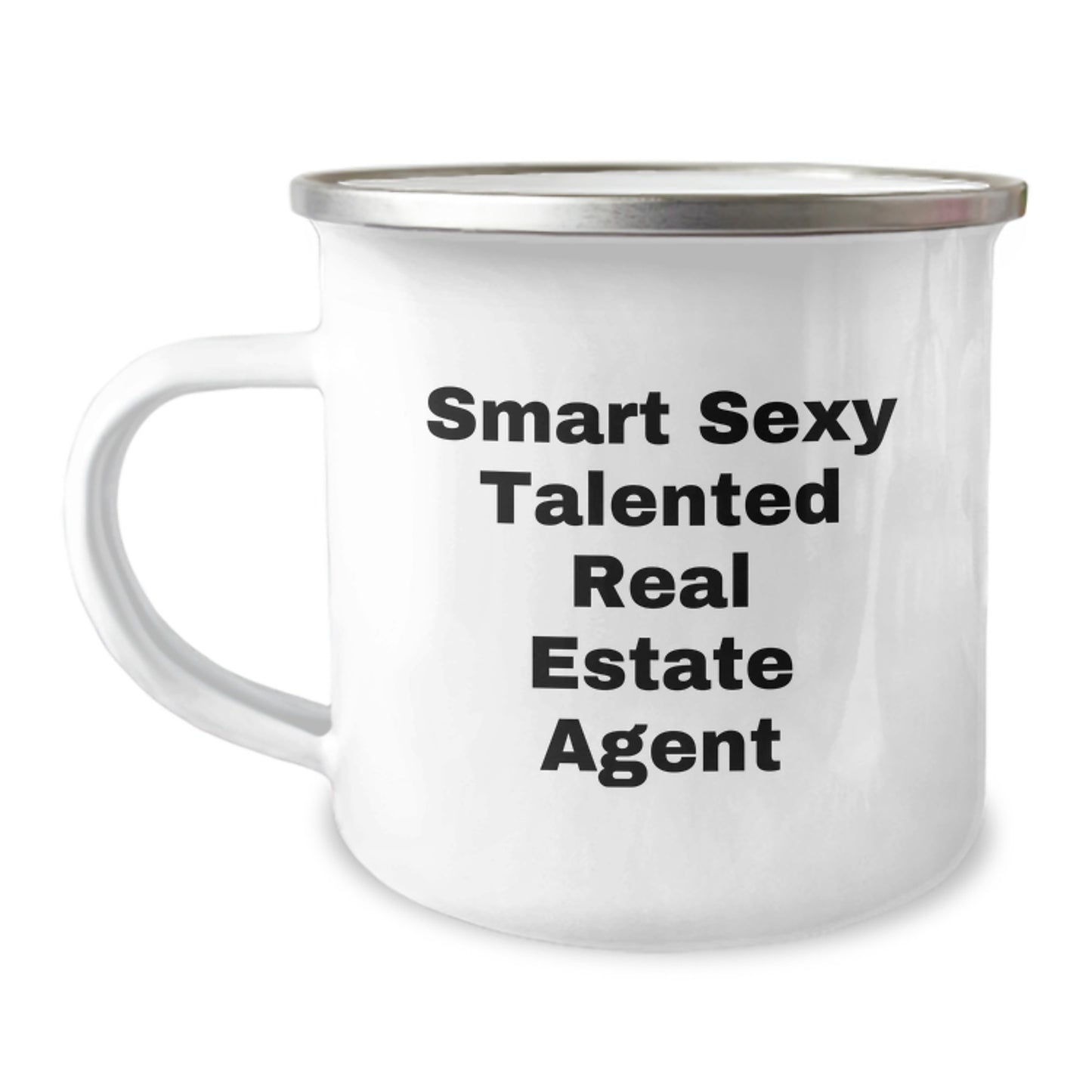 Gifts from Friends for Real Estate Agent - Funny Camping Mug - 'Smart Sexy Talented Real Estate Agent' - Birthday Unique Gifts - Image 1