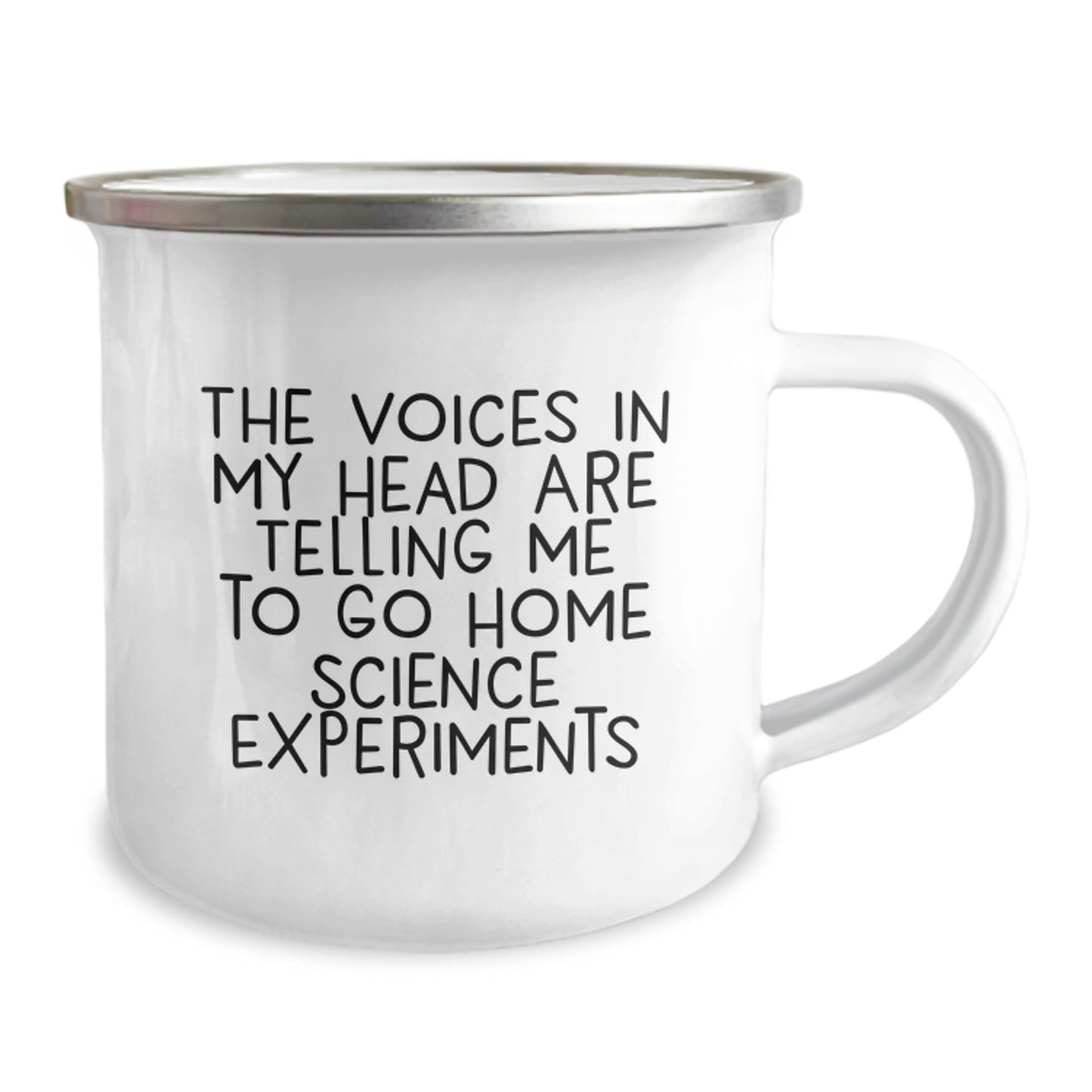 Funny Home Science Experiments Gifts for Men - Home Science Experiments Enthusiast Camping Mug, The Voices In My Head Are Telling Me To Go, Graduation Unique Gifts from Family - Image 2