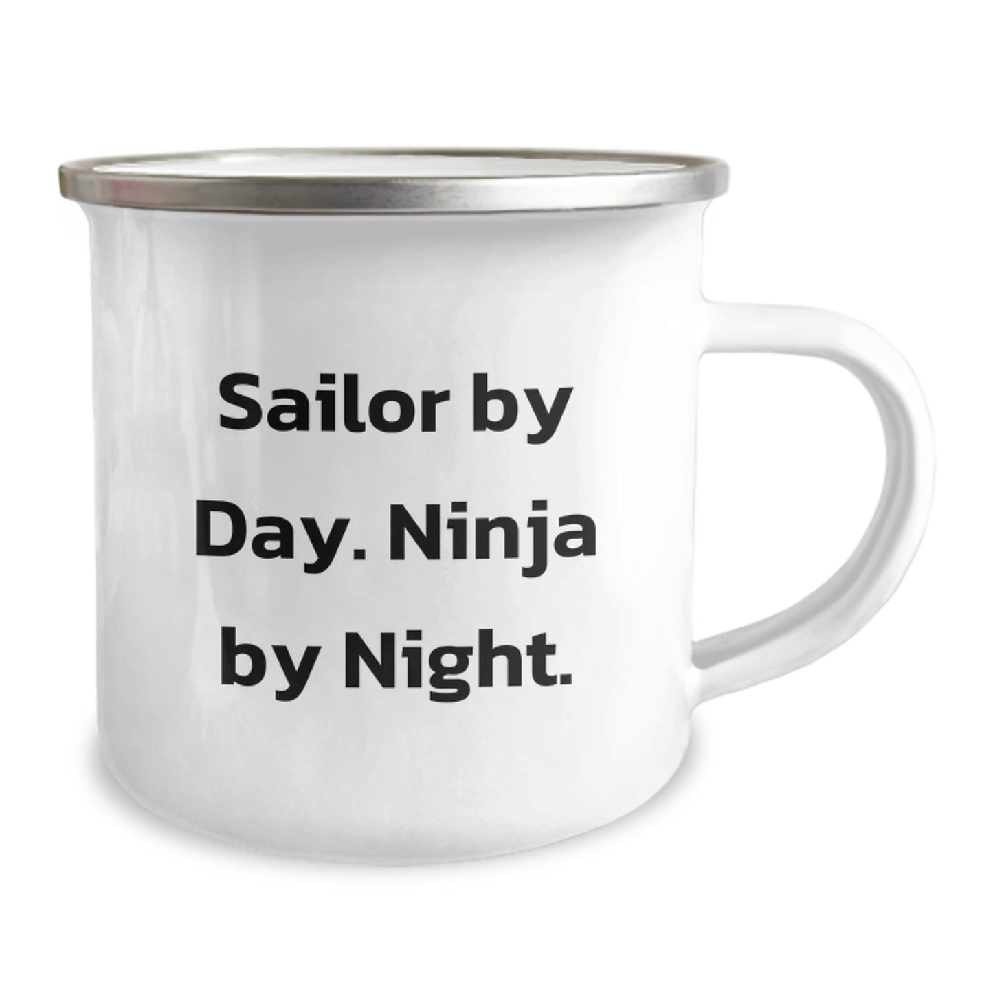 Sailor Gifts for Men - Camping Mug with Funny Quote 'Sailor By Day. Ninja By Night.' - Unique Graduation Gifts from Friends - Image 2