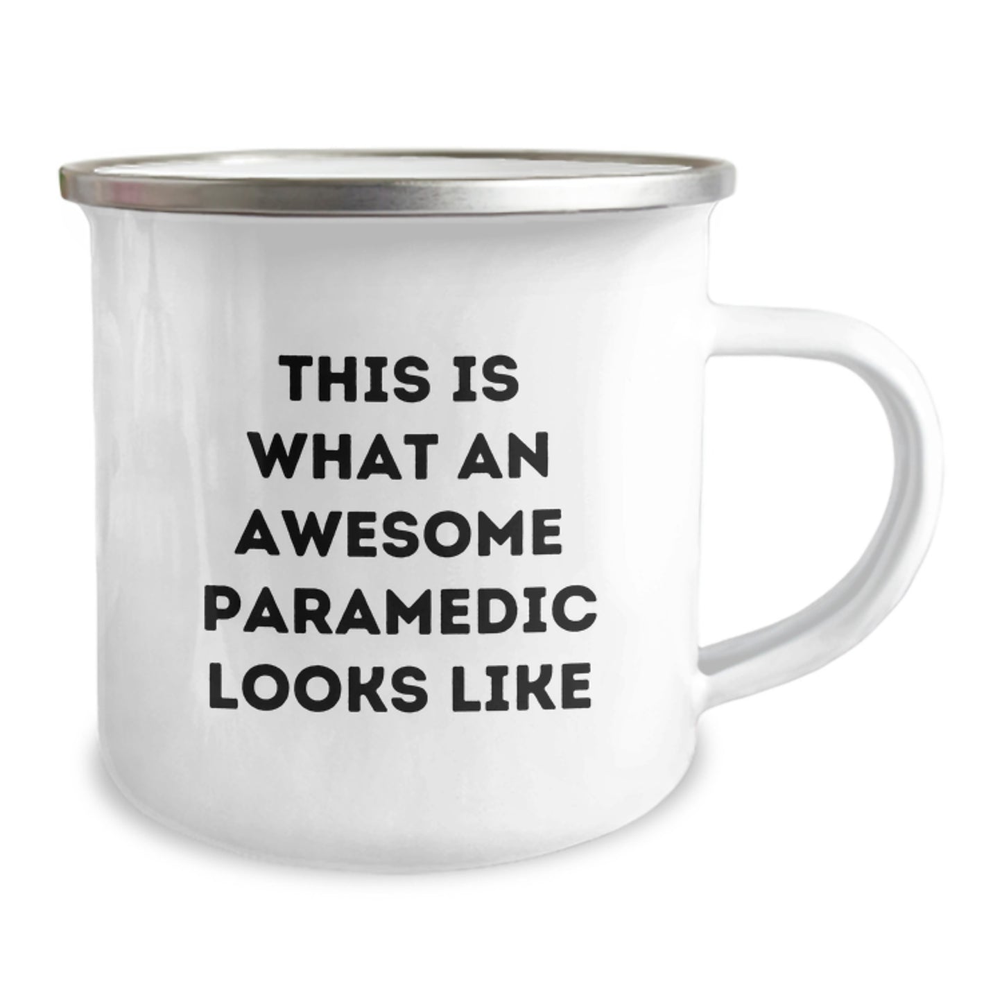 Funny Rescue Worker Camping Mug, Gifts from Family to Awesome Rescue Worker, 12 oz Stainless Steel with Enamel Finish, This Is What An Awesome Rescue Worker Looks Like, Graduation Unique Gifts - Image 2