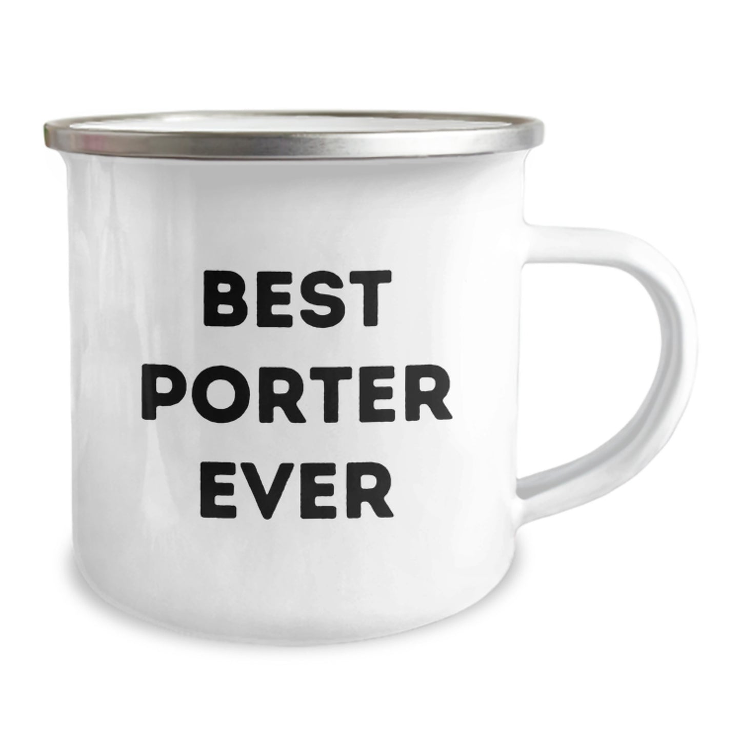 Funny Best Porter Ever Gifts for Men from Family - 12 oz Camping Mug - Image 2