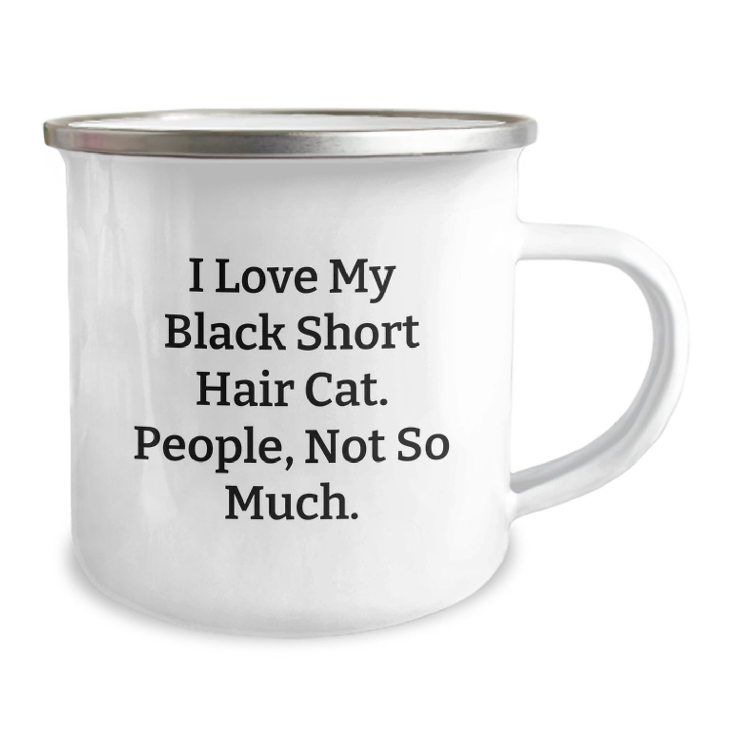 Funny Black Short Hair Cat Gifts for Men, Women, Friends, Coworkers, Family - I Love My Black Short Hair Cat, People, Not So Much. Graduation Unique Gifts from Men, Women, Family - Image 2