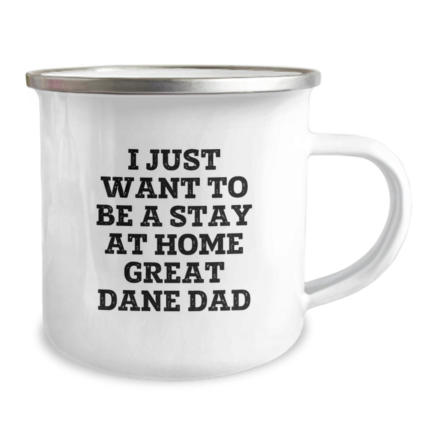 Funny Great Dane Dad Gifts for Him Camping Mug I Just Want To Be A Stay At Home Dad's Unique Graduation Gifts from Family - Image 2