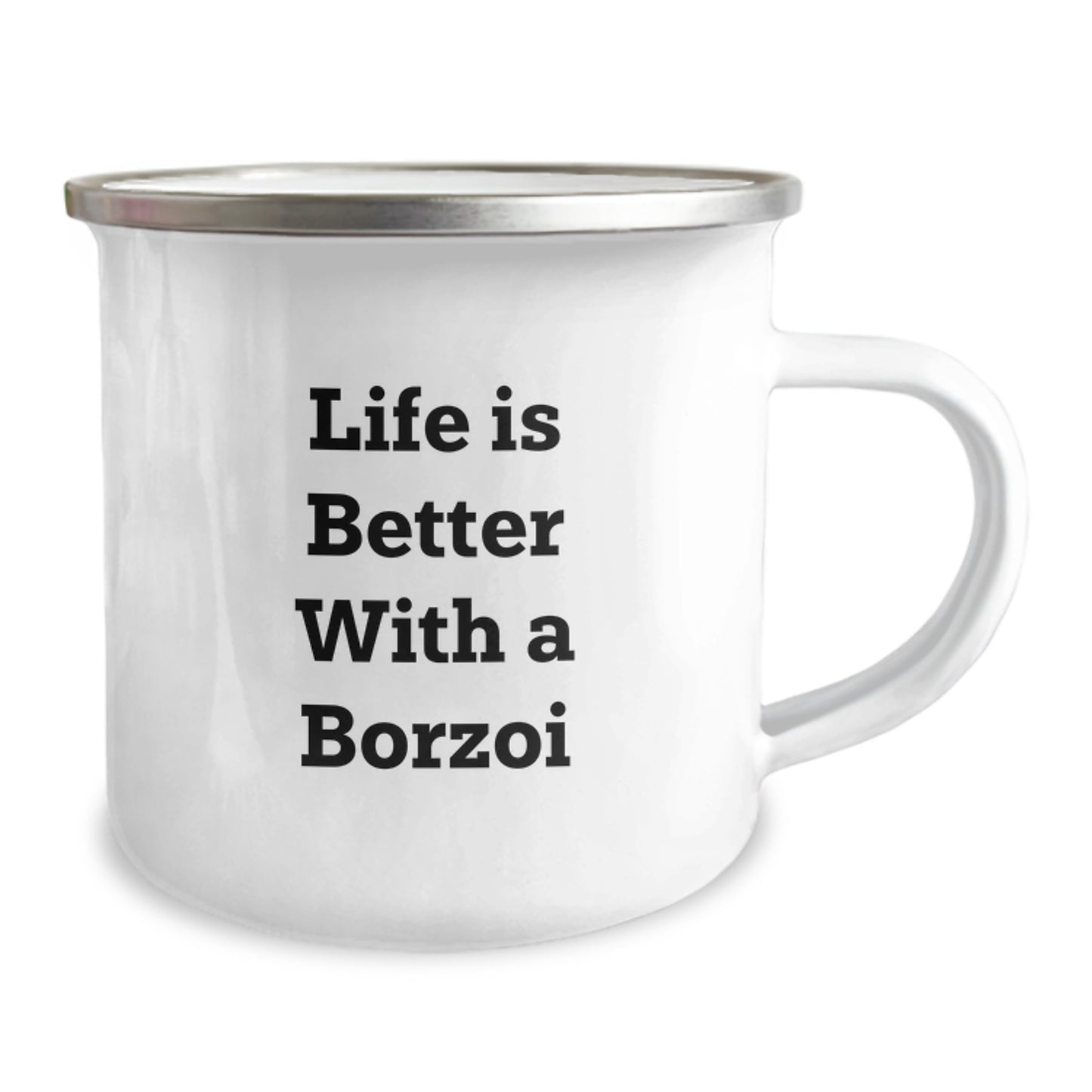 Borzoi Dog Lovers Gifts from Friends - Life Is Better With A Borzoi, Birthday Unique Gift for Him or Her, Camping Mug for Men or Women - Image 2