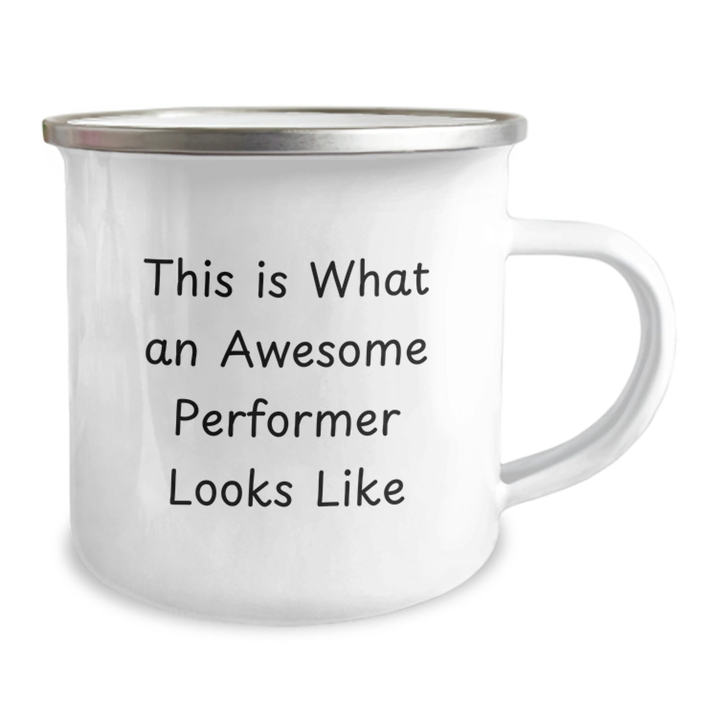 Funny Performer Gifts from Friends for Graduation Unique Gifts, This Is What An Awesome Performer Looks Like, 12 oz Camping Mug - Image 2