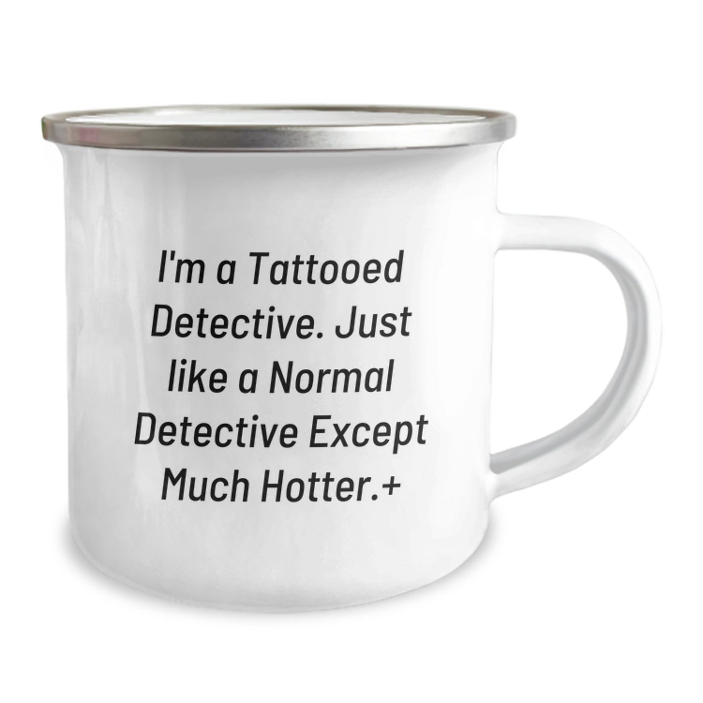 Detective Gifts from Men, Funny Camping Mug for Detective, Gift for Detective's Graduation, 'I'm A Tattooed Detective...' - Image 2