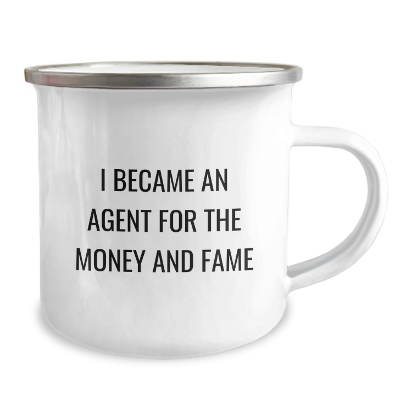 Funny Agent Gifts For Men - I Became An Agent For The Money And Fame Coffee Mug, Birthday Unique Agent Agent Gifts - Image 2