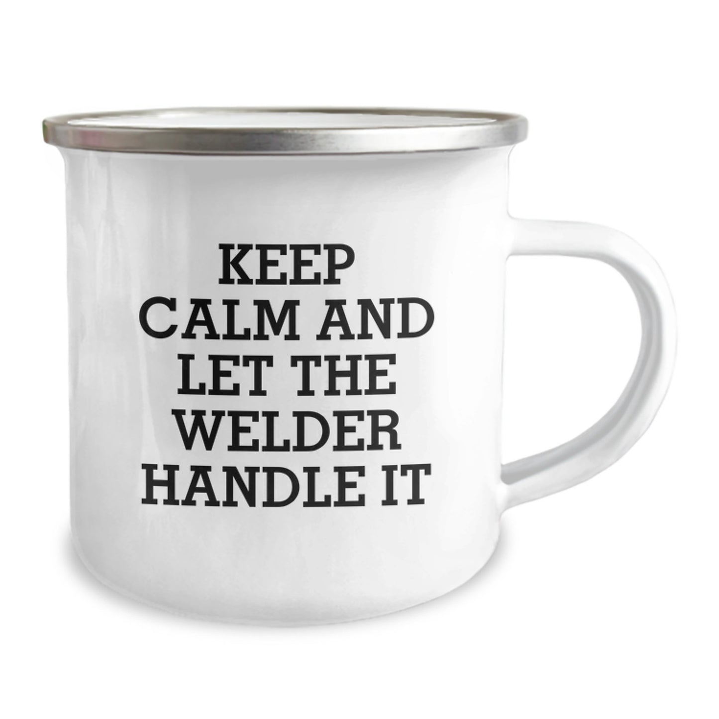 Welder Gifts for Him, Funny Welder Mug for Graduation, Camping Mug with Quote 'Keep Calm And Let The Welder Handle It' Gifts from Family or Friends - Image 2