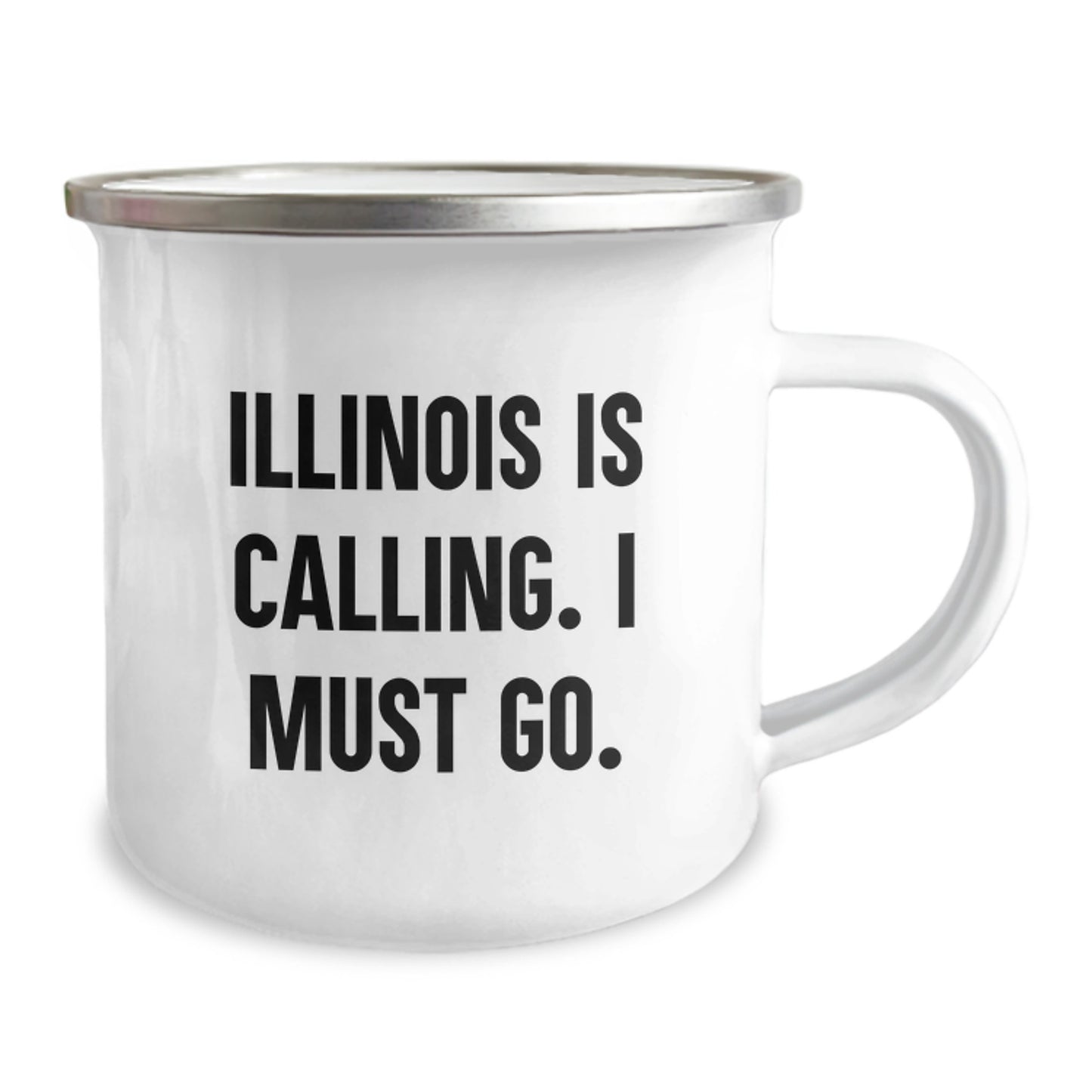 Illinois Calling Camping Mug, Funny Quote Birthday Unique Gifts for Men from Friends, Unique Illinois Gifts for Illinois Lovers - Image 2