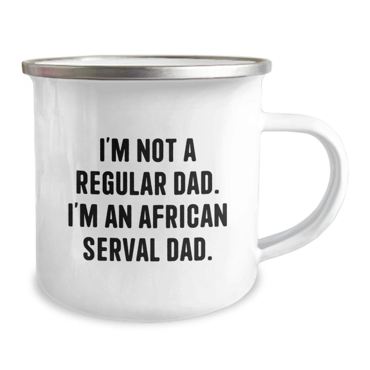 African Serval Cat Dad Gifts, Funny Camping Mug for Birthday, Gifts from Mom to African Serval Cat Lover, African Serval Cat Enthusiasts Unique Gift - Image 2