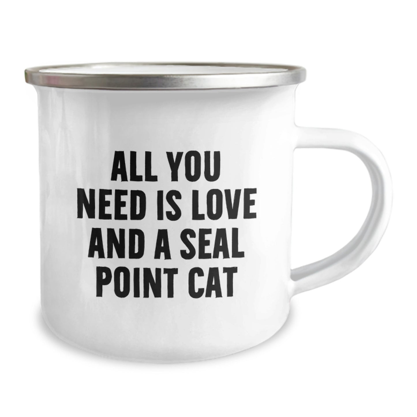 Funny Seal Point Cat Lover Gifts from Friends for Birthday Unique Gifts - Seal Point Cat Camping Mug - Image 2