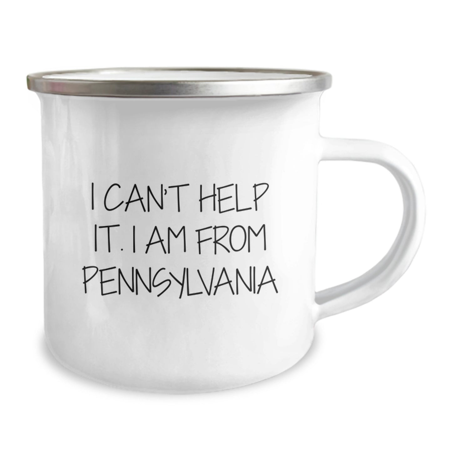 Pennsylvania Proud Camping Mug, Funny Quote for Birthday Unique Gifts from Friends to Family, 12 oz Stainless Steel with Enamel Finish - Image 2