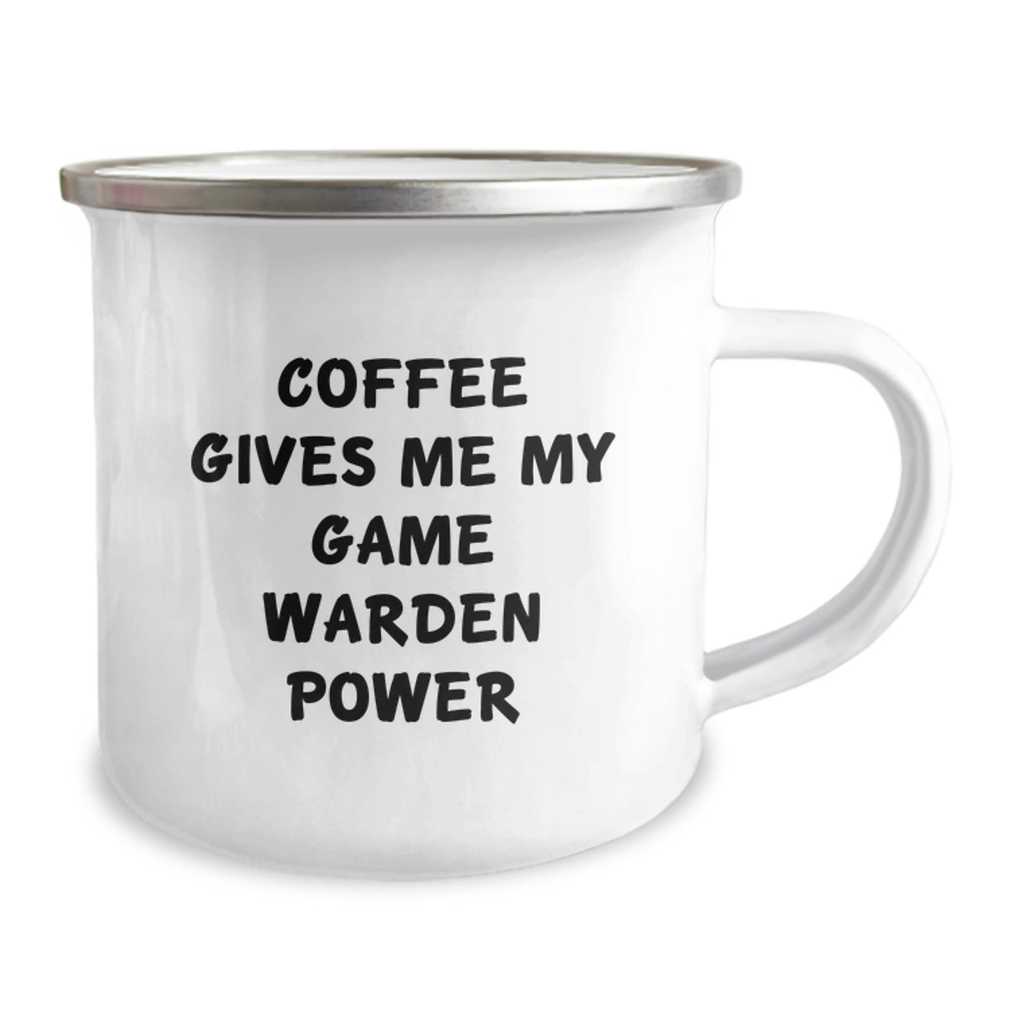 Funny Game Warden Camping Mug, Coffee Gives Me My Game Warden Power, Gifts from Friends for Game Warden Birthday Unique Gifts - Image 2