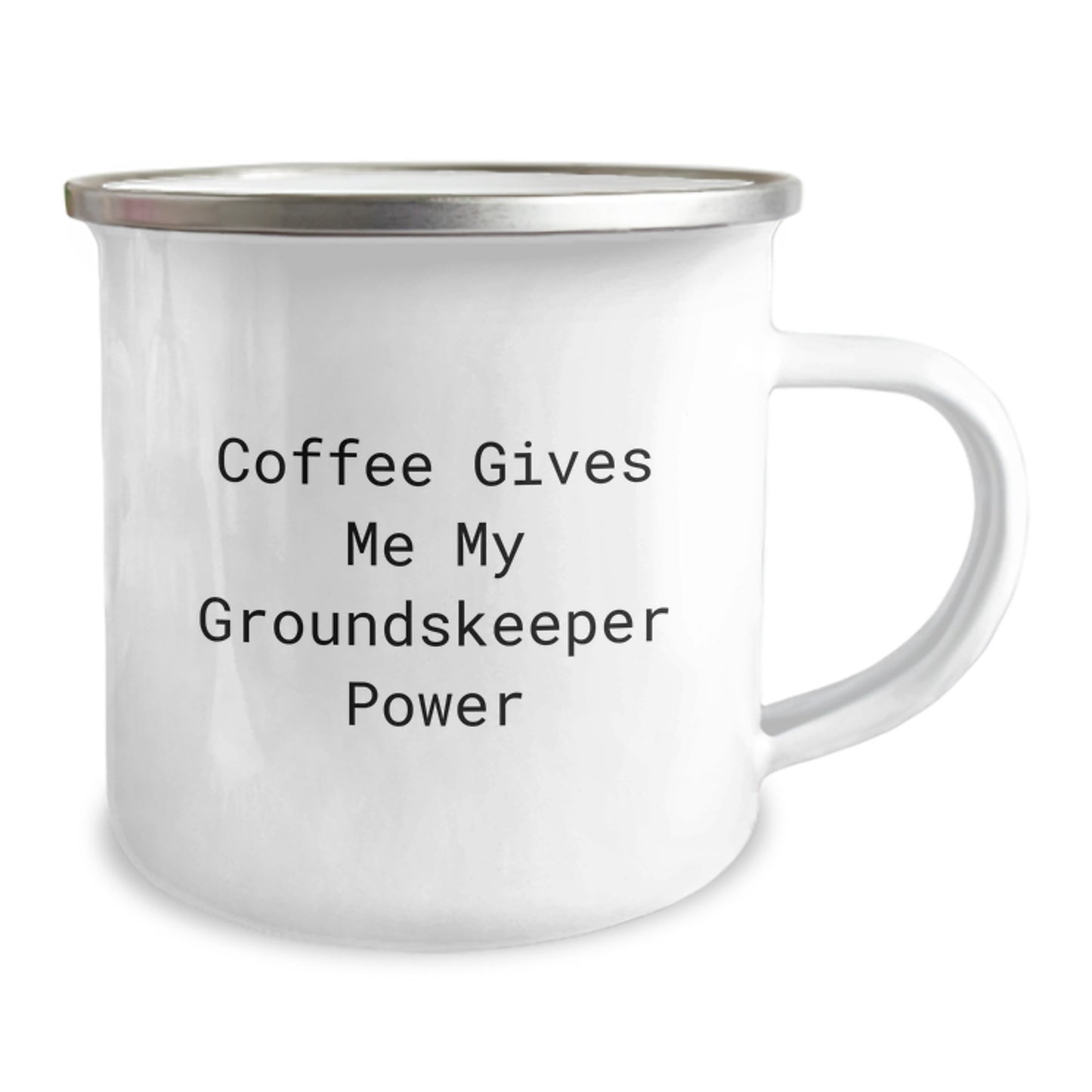 groundskeeper Camping Mug, Funny Gift for Men, 'Coffee Gives Me My groundskeeper Power', Birthday Unique Gifts from Family, Friends, or Coworkers - Image 2