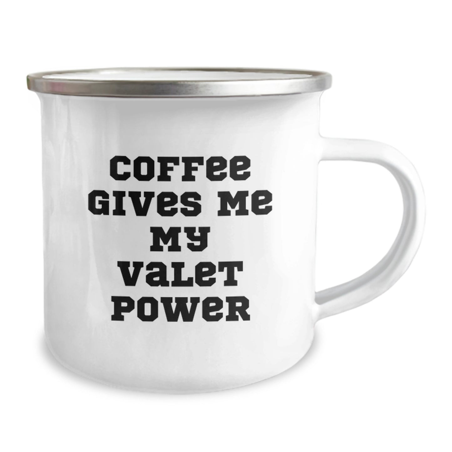 Funny Valet Gifts for Men from Friends - Coffee Gives Me My Valet Power Camping Mug, Birthday Unique Gifts - Image 2
