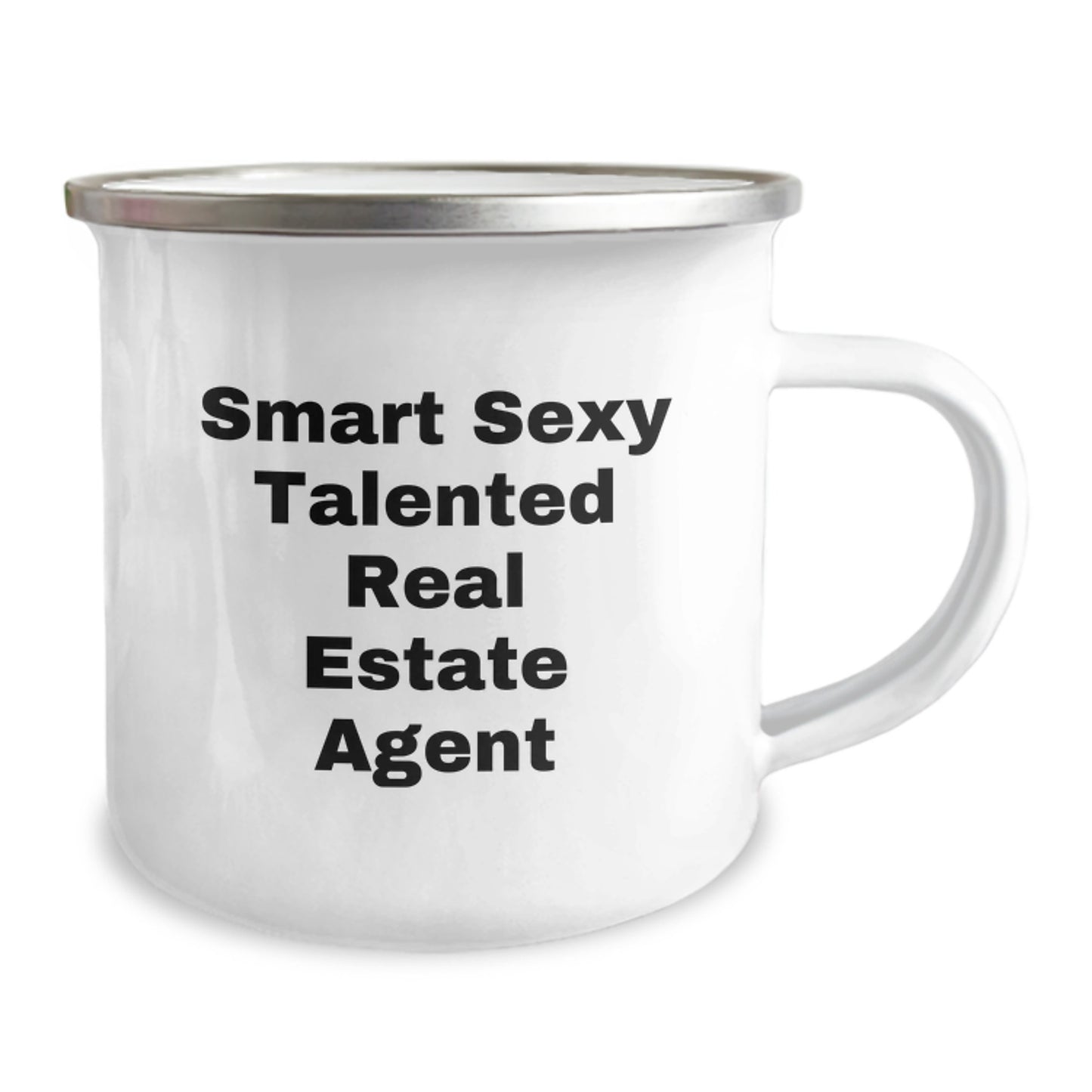 Gifts from Friends for Real Estate Agent - Funny Camping Mug - 'Smart Sexy Talented Real Estate Agent' - Birthday Unique Gifts - Image 2