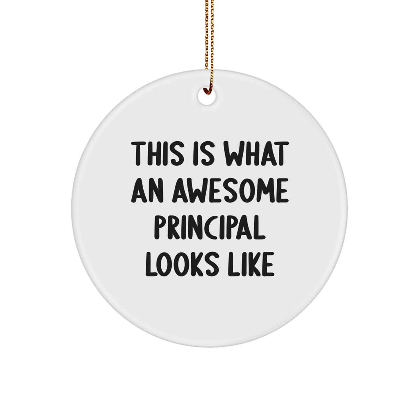 Gifts from Friends and Family for Awesome Principals This Is What An Awesome Principal Looks Like Circle Ornament, Funny Christmas Unique Gift, Principal Gifts - Image 1