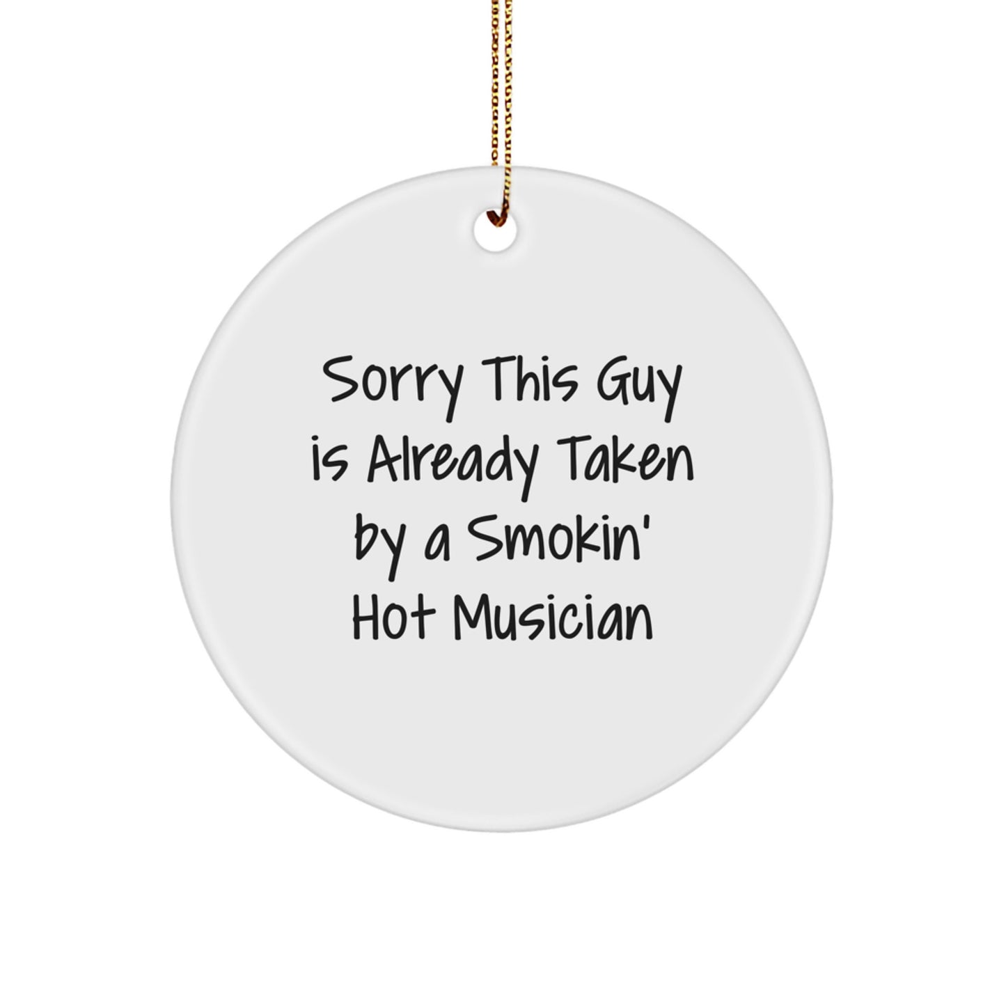 Funny Musician Gifts for Him, Circle Ornament with Inspirational Quote, Gifts from Friends, Perfect Christmas Unique Gifts for Music Lovers, Durable MDF, High-Gloss Finish - Image 1