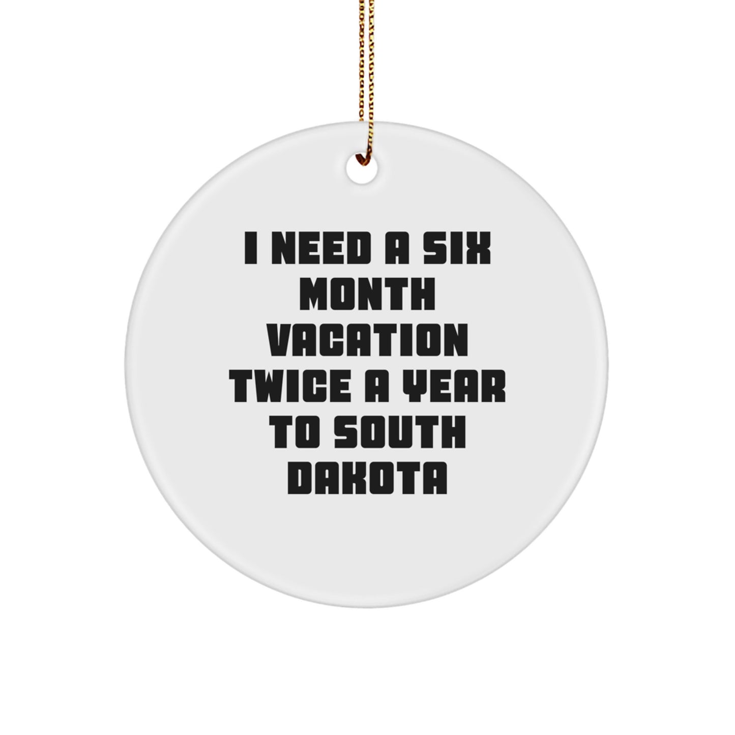 South Dakota Enthusiasts' Delight, Funny Quote Gifts for Men, Women, Friends, Coworkers, Family, Christmas Unique Ornaments - Image 1