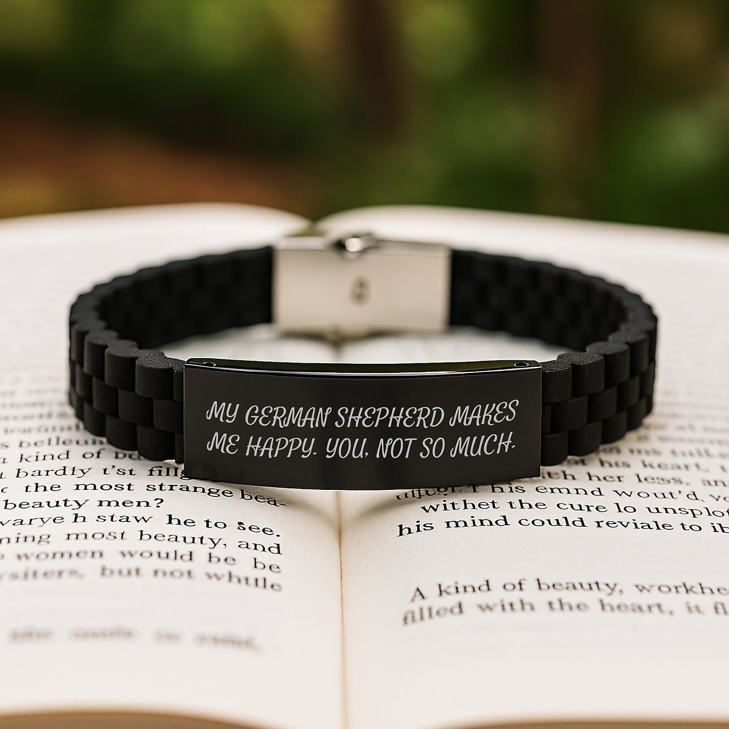 German Shepherd Dog Gifts, Funny Quote, Glide lock Clasp Birthday Unique Gift for Men, Women, Friends, or Family from the Heart - Image 2