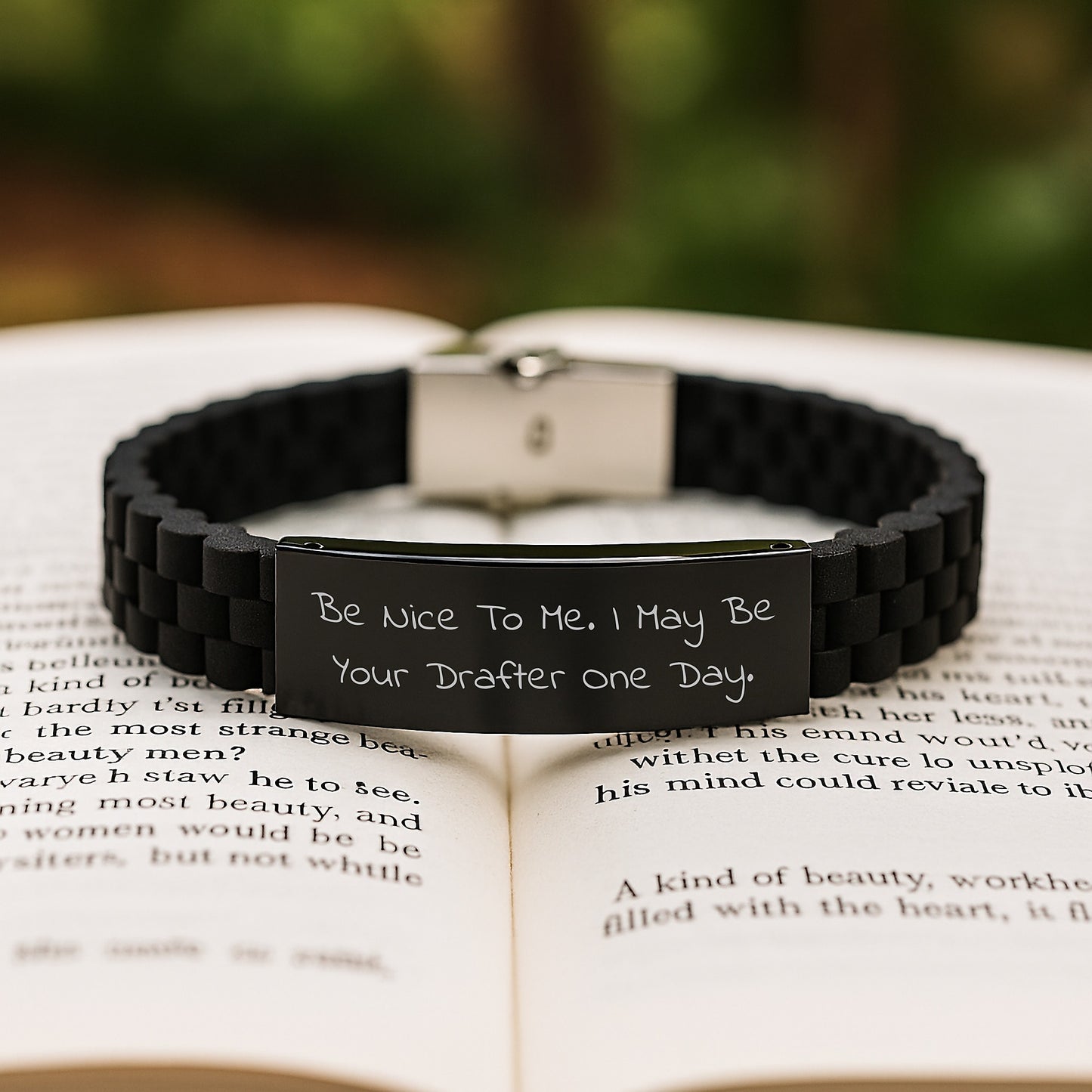 Funny Drafter Gifts, Be Nice To Me. I May Be Your Drafter One Day. Glide lock Clasp Birthday Unique Gifts from Friends to Drafter - Image 2