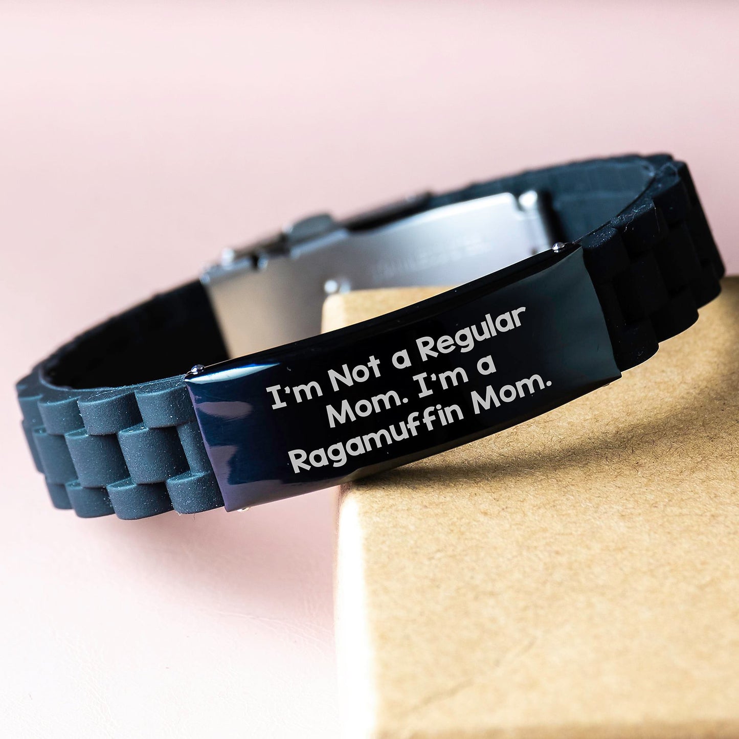 Ragamuffin Cat Mom Funny Glide lock Clasp Black Stainless Steel Adjustable Gift for Women Friends Family Graduation Unique - Image 3