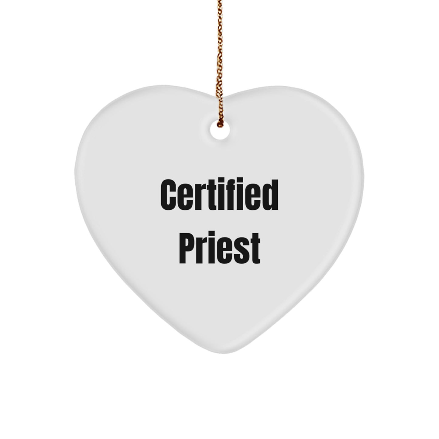 Certified Priest Heart Ornament Gifts from Men to Priest for Christmas - Image 1