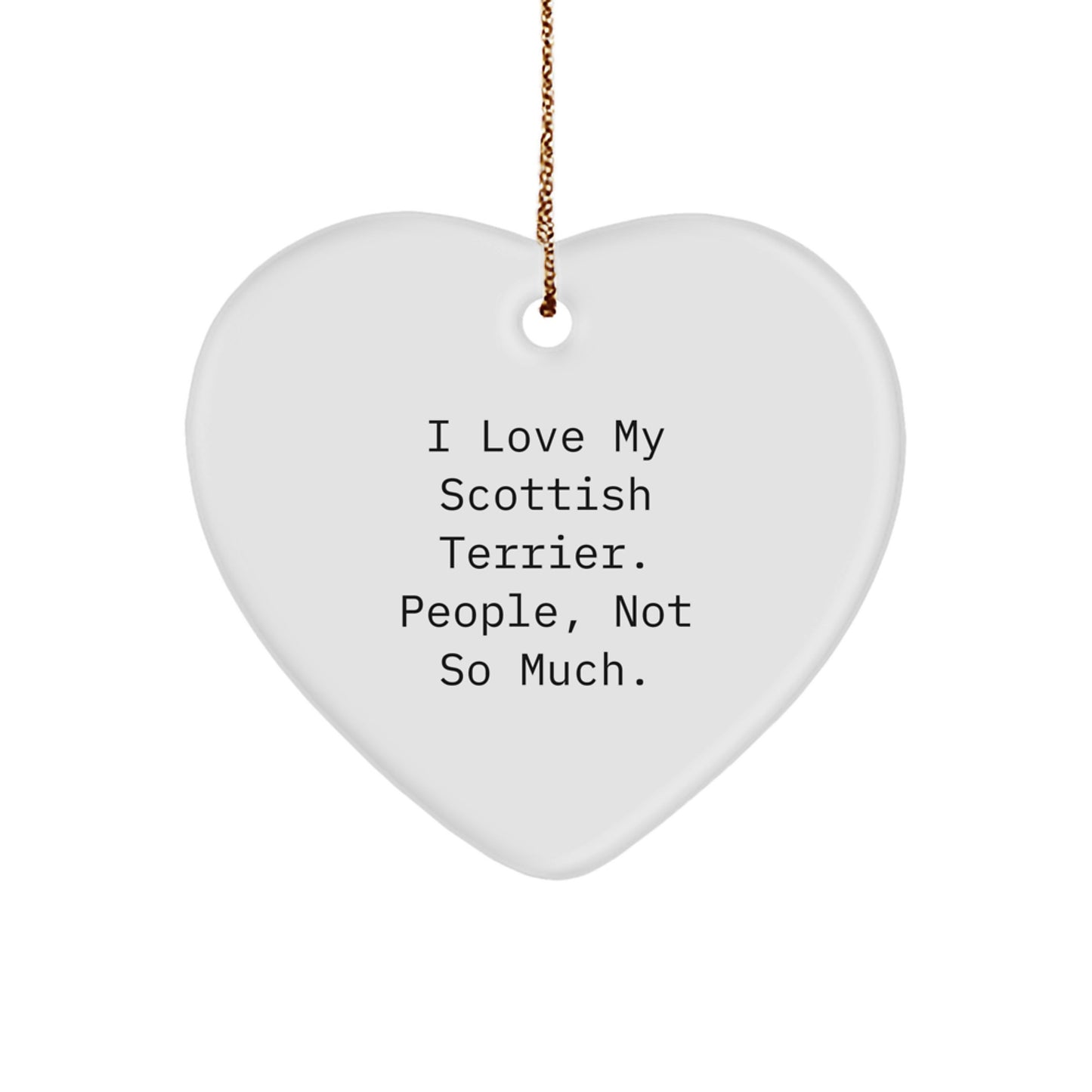 Scottish Terrier Dog Lovers Heart Ornament Gifts from Friends, Family, or Coworkers for Christmas - Image 1