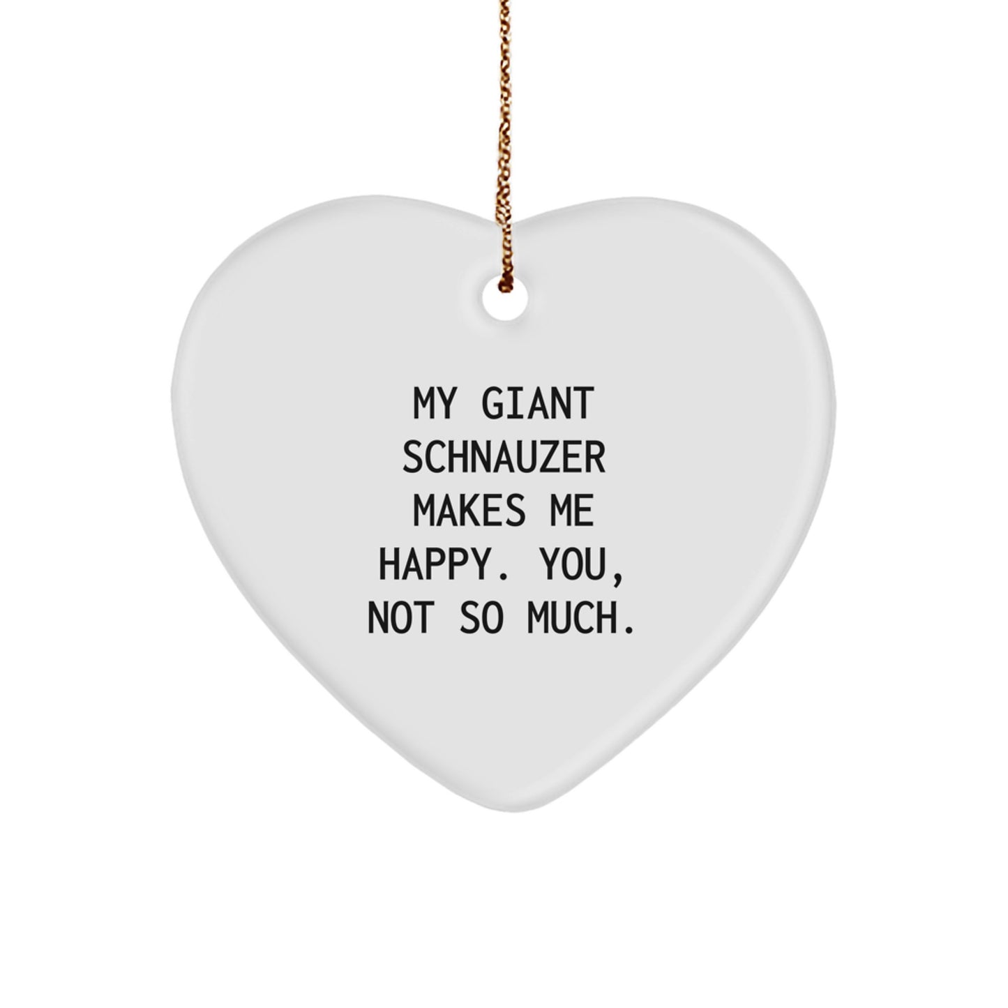 Giant Schnauzer Dog Lovers Laughing Heart Ornament Gifts from Friends Christmas Fun - Image 1