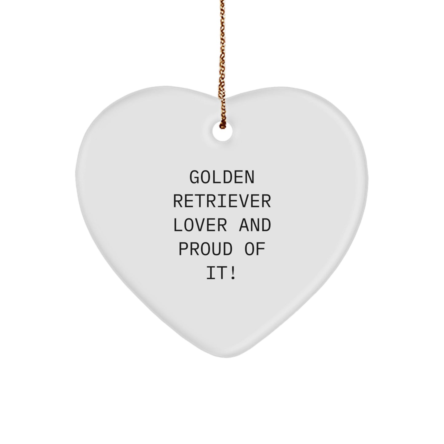 Golden Retriever Dog Lovers Heart Ornament Gifts from Friends to Family for Christmas - Image 1
