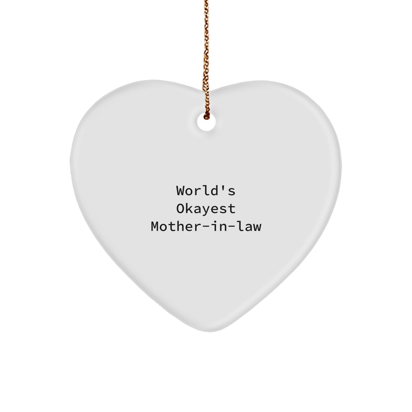 Funny Mom-in-law Quotes Gifts from Family, Heart Ornament for Mom-in-law, Christmas Unique Gifts - Image 1