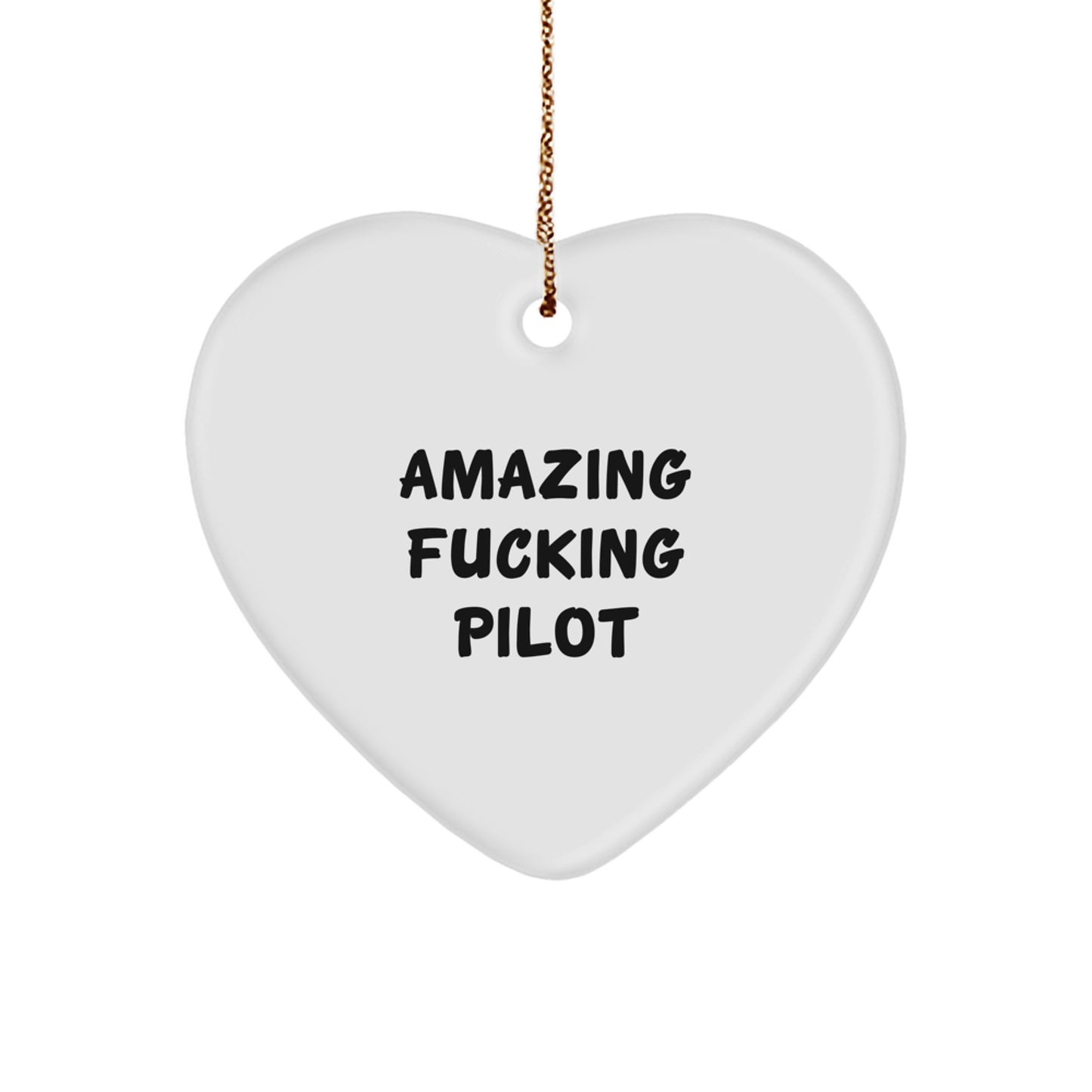 Pilot Gifts from Friends - Amazing Funny Heart Ornament for Christmas - Gifts for Pilot Friends - Image 1