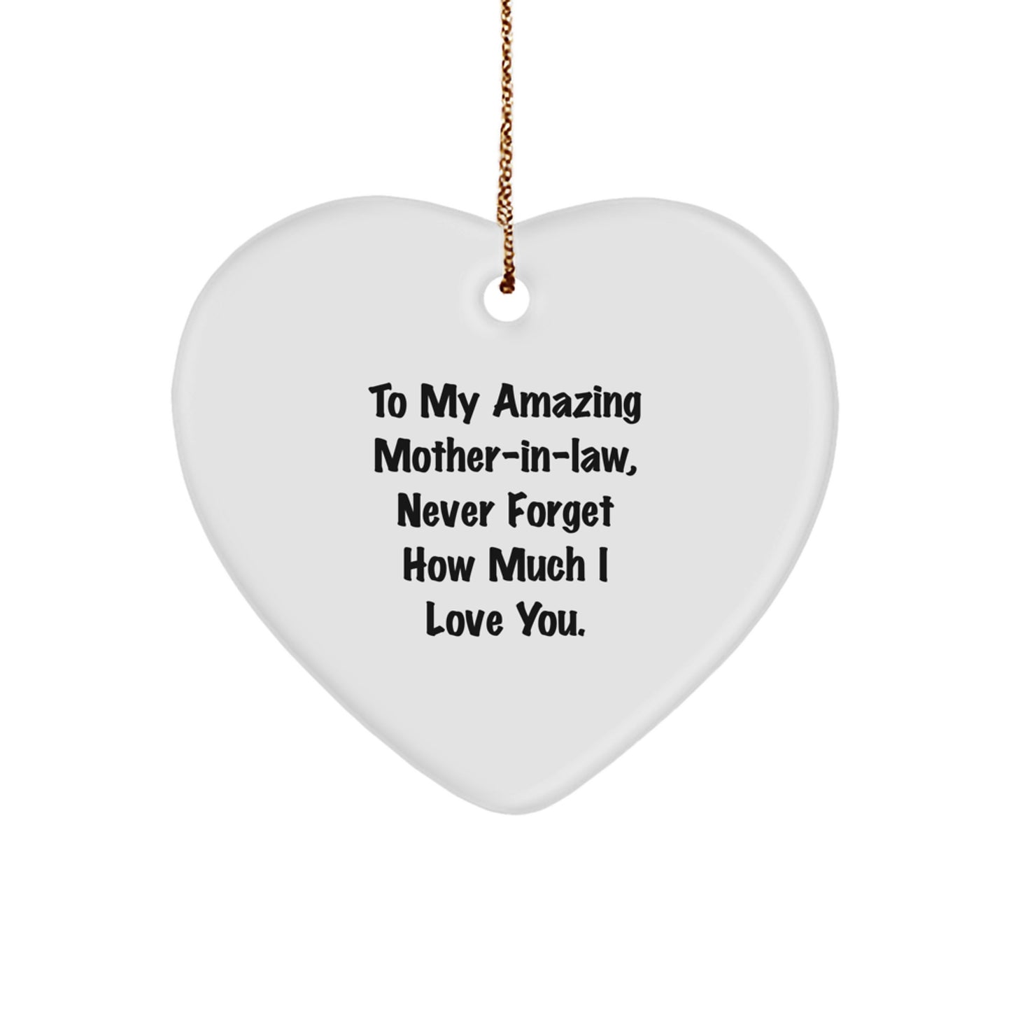 Gifts from Family, To My Amazing Mom-in-law, Heart Ornament, Christmas Unique Gifts - Image 1