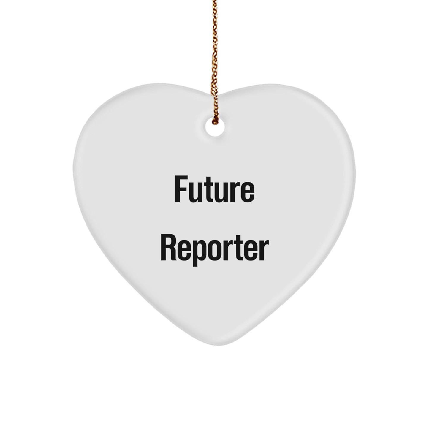 Funny Reporter Heart Ornament Gifts from Men to Future Reporters for Christmas - Image 1
