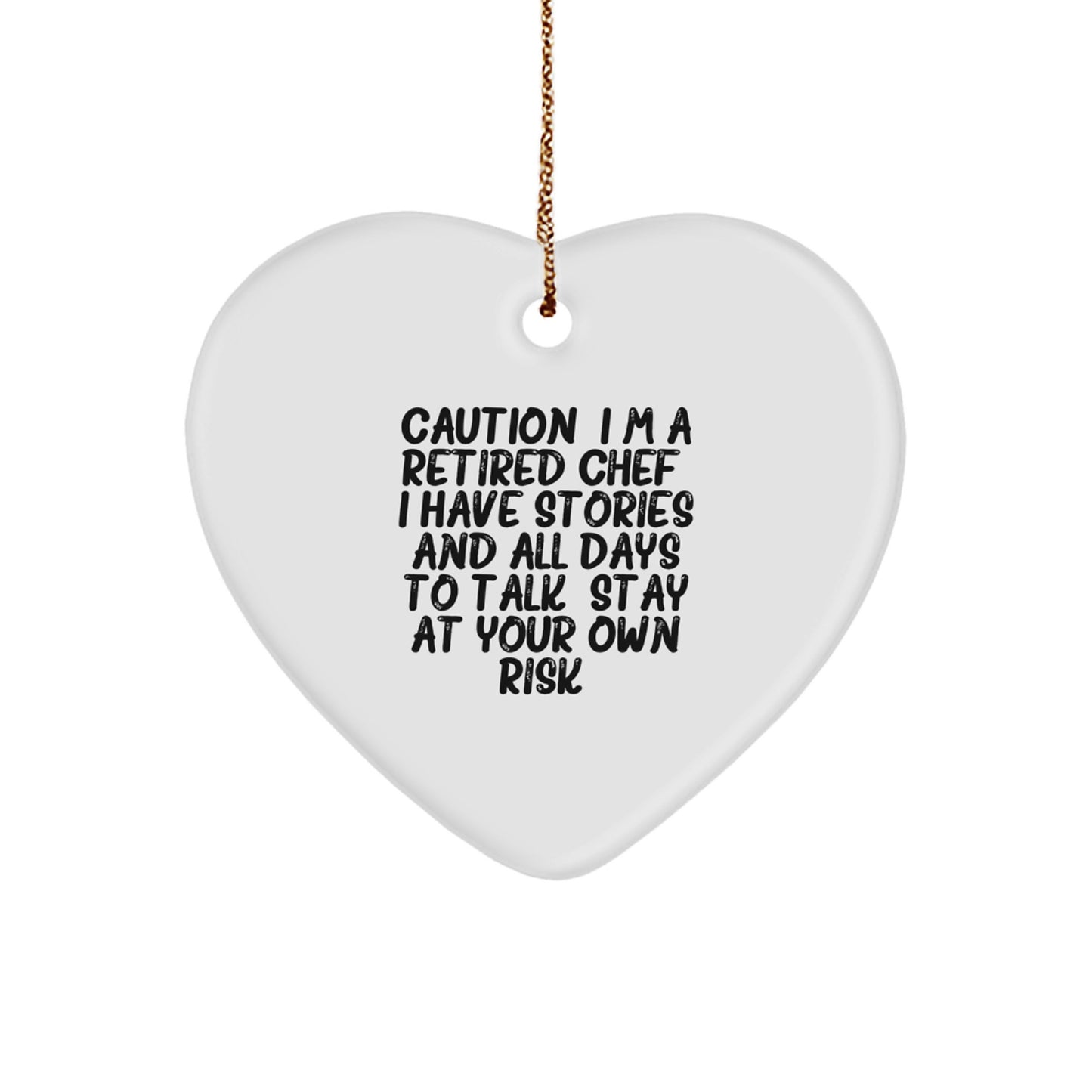 Chef's Heart Ornament, Funny Quote, Gifts from Men to Chef Friends, Christmas Unique Gifts - Image 1