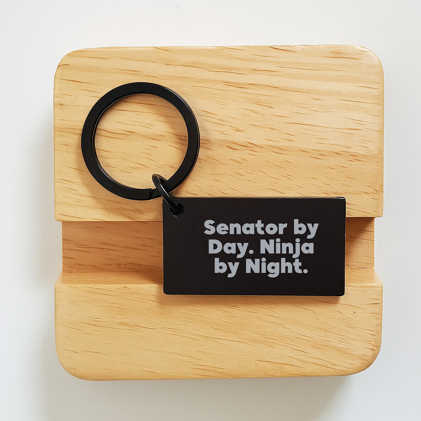 Senator Gifts, Ninja By Night Keychain, Funny Quote, Unique Graduation Gifts from Friends, for Senator - Image 2