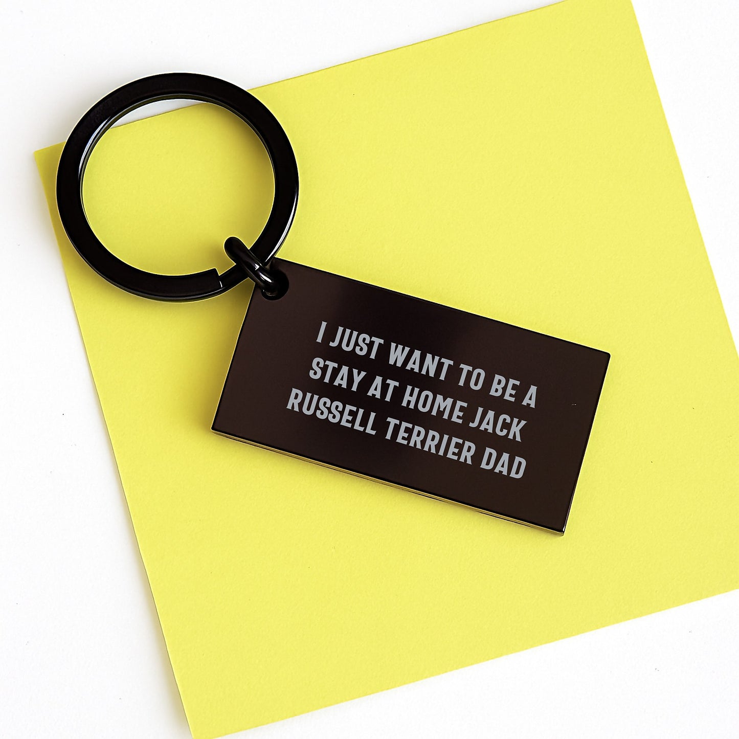 Funny Jack Russell Terrier Dog Gifts - Keychain for Stay At Home Dad - Graduation Unique Gifts from Dad to Son or Friend - Image 3