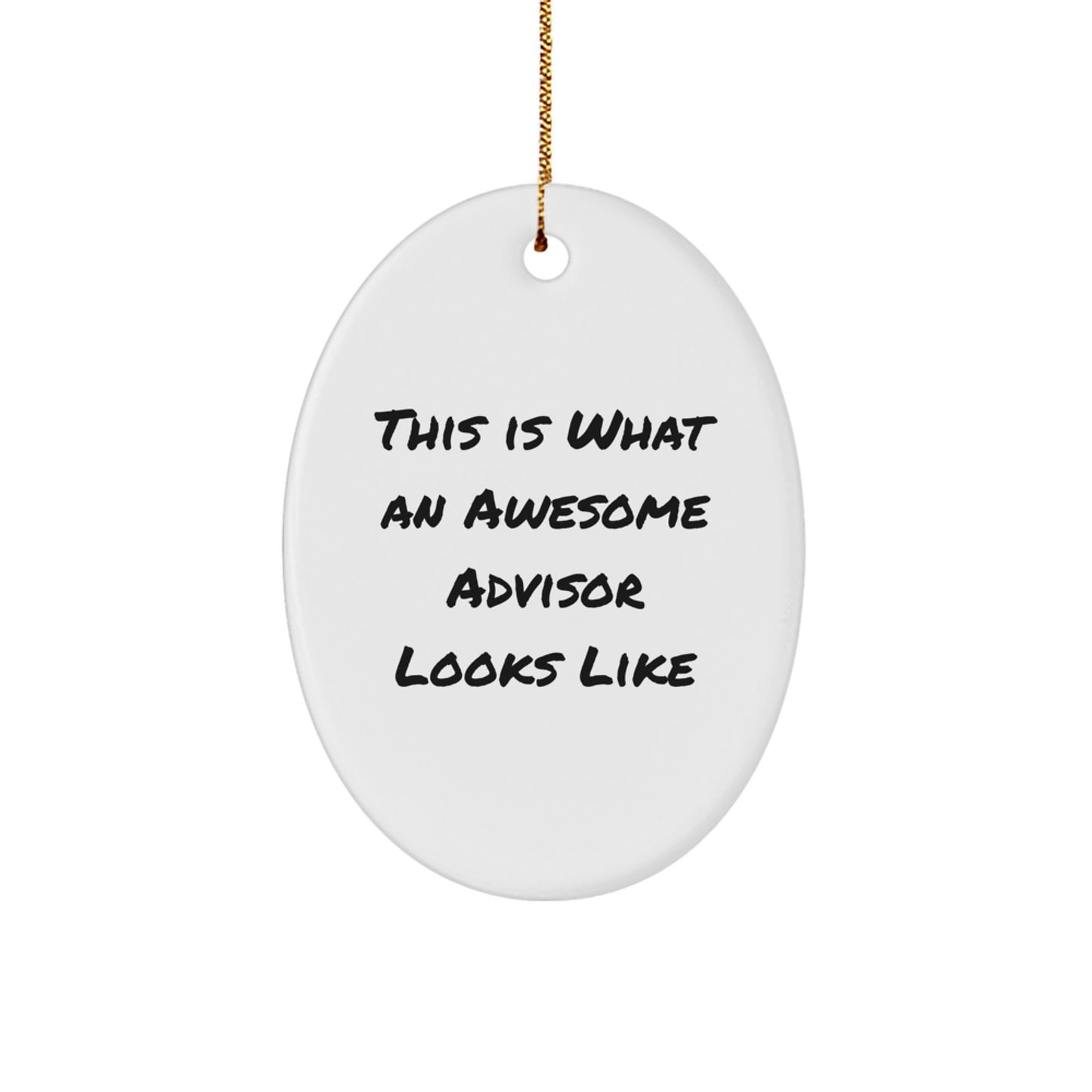 Funny Advisor Gifts from Friends, This Is What Awesome Advisors Look Like Oval Ornament for Christmas - Image 1