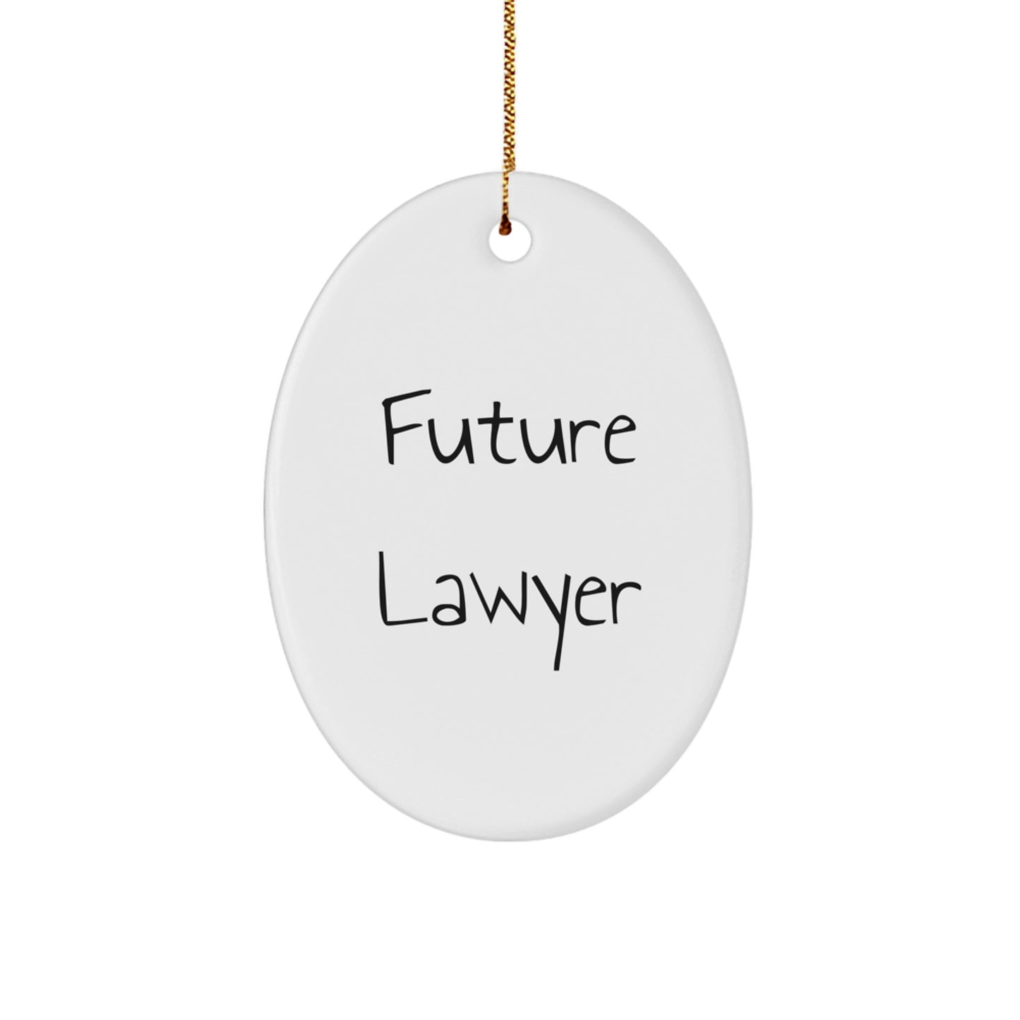 Funny Future Lawyer Oval Ornament, Gifts from Men to Future Lawyers, Christmas Unique Gifts - Image 1