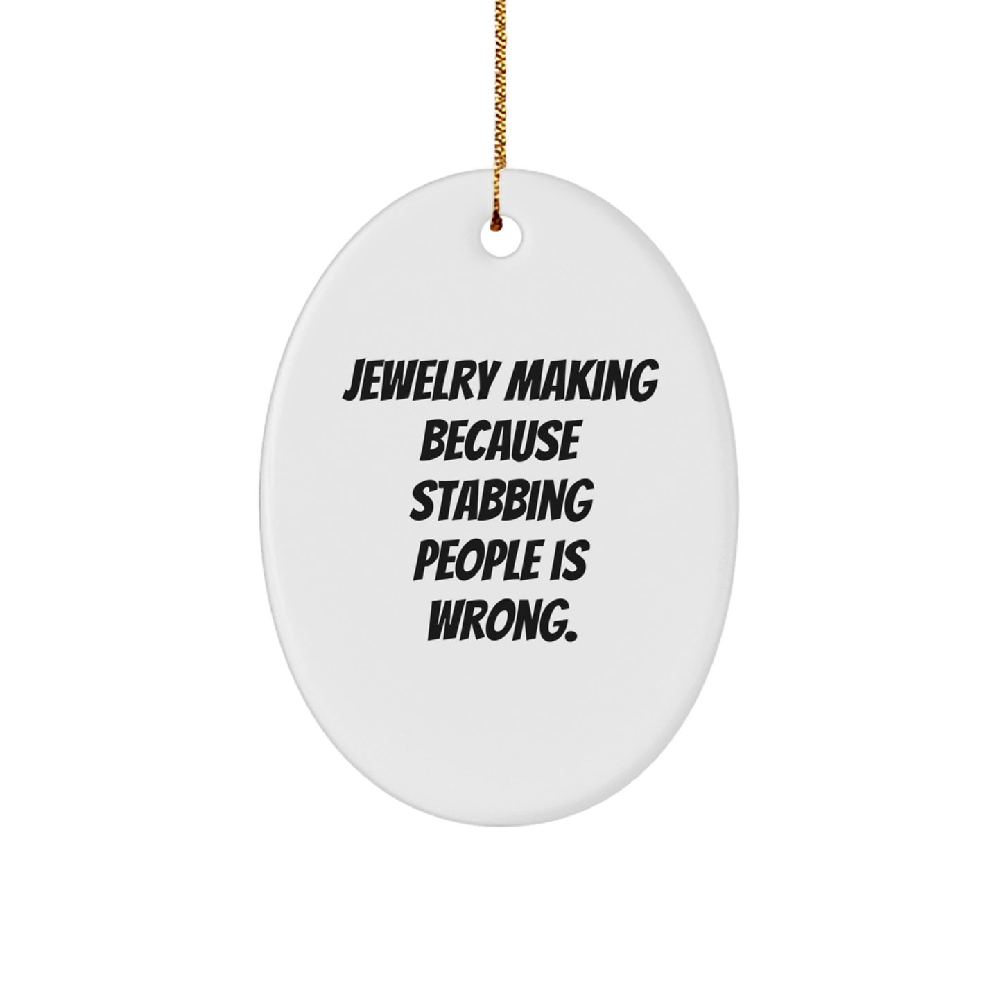 Jewelry Making Funny Oval Ornament Gifts from Women for Christmas Unique - Image 1