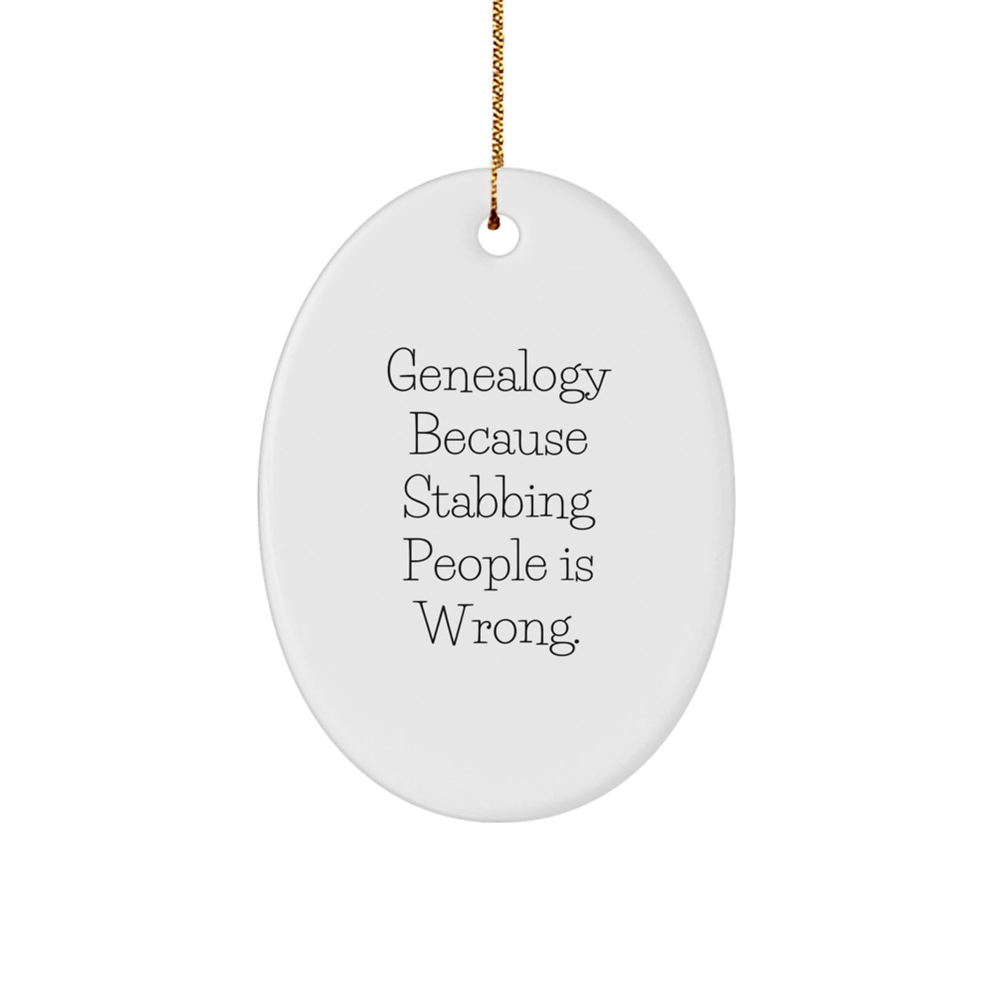 Genealogy Fun Gifts from Family, Oval Ornament, Christmas Unique Genealogy Gifts for Genealogists - Image 1