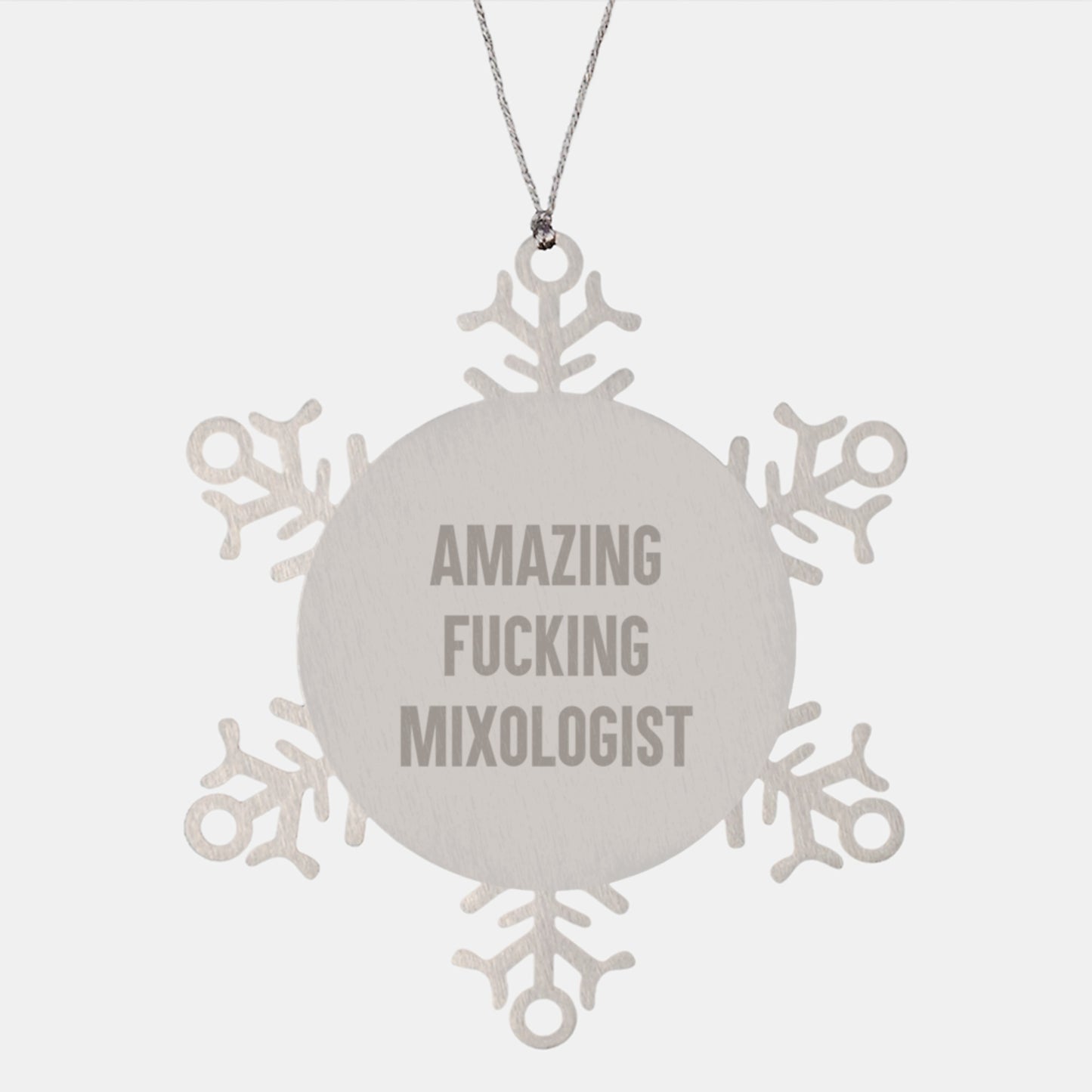 Funny Mixologist Gifts for Christmas - Snowflake Ornament from Friends, Unique Gift Ideas for Men or Women - Image 1