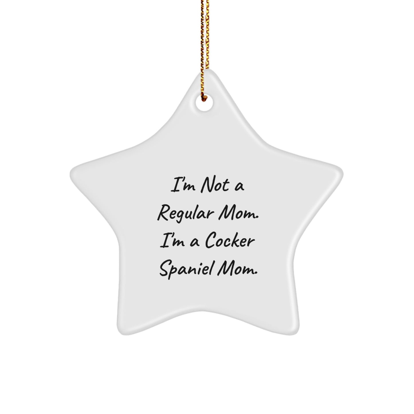 Cocker Spaniel Mom's Star Ornament, Gifts from Family to Friends, Unique Christmas Unique Gifts for Cocker Spaniel Dog Lovers - Image 1