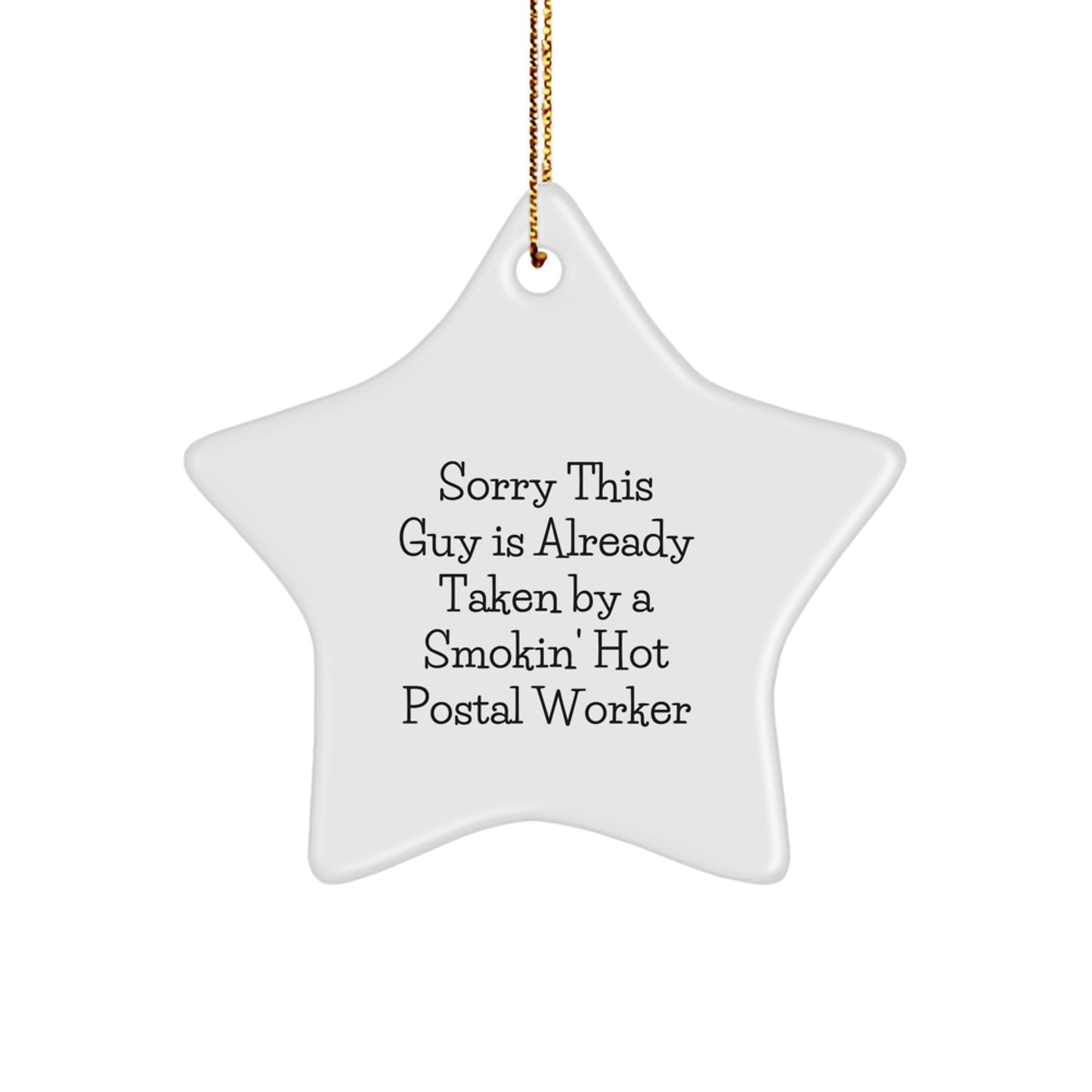 Funny Postal Worker Gifts from Friends, Star Ornament with Quote, Ideal Gifts for Postal Worker Men, Unique Christmas Unique Gifts for Coworkers - Image 1